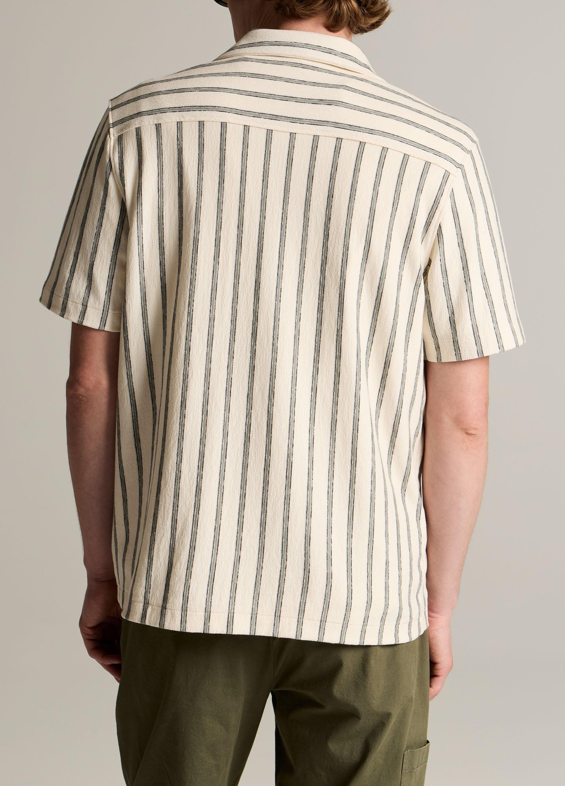 Striped Cotton Terry Cabana Shirt image number 2