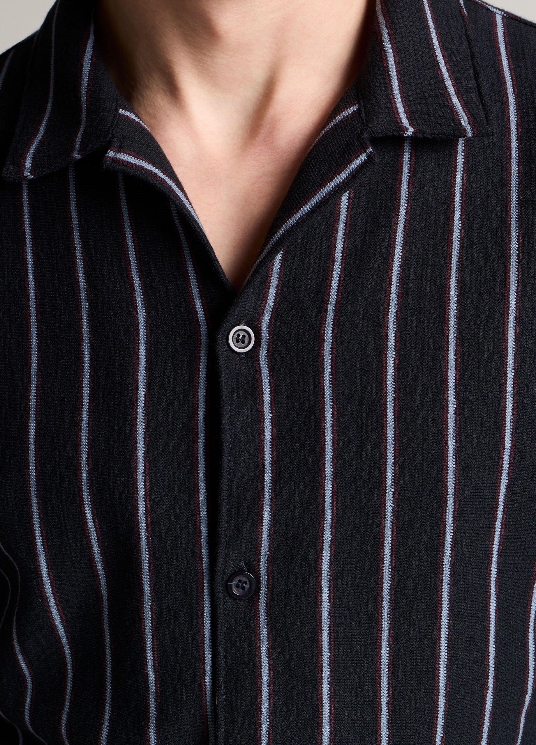 Striped Cotton Terry Cabana Shirt image number 1