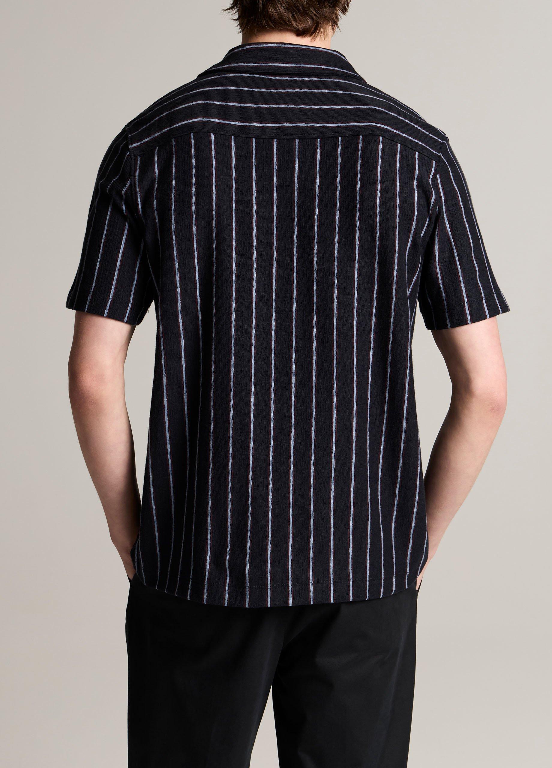 Striped Cotton Terry Cabana Shirt image number 2