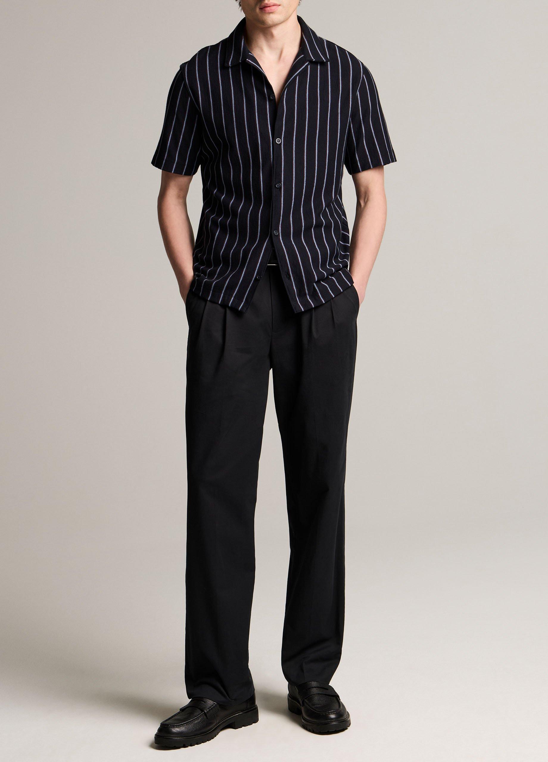 Striped Cotton Terry Cabana Shirt image number 3