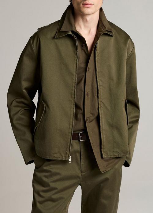 Brushed Cotton Twill Field Jacket