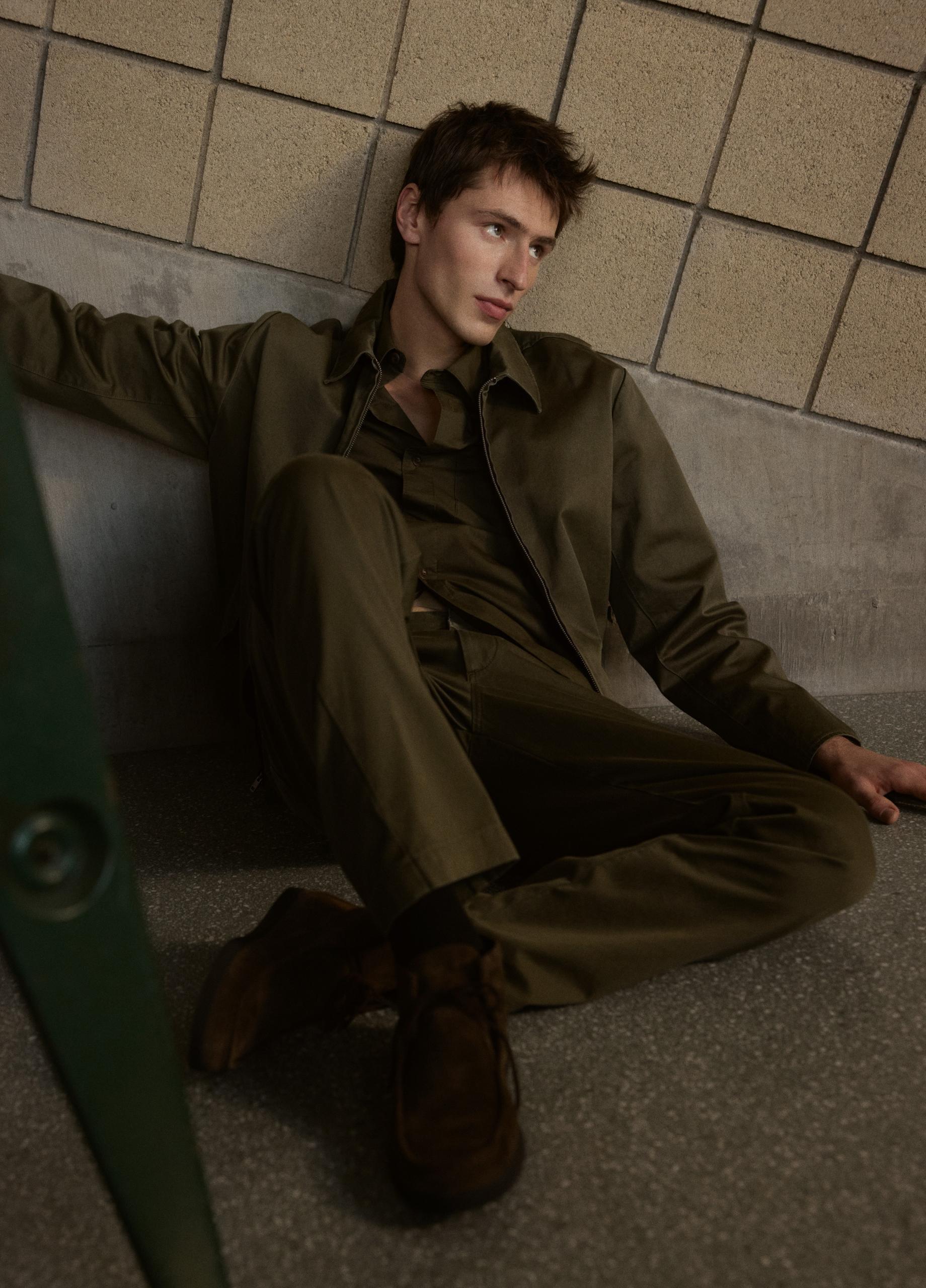 Brushed Cotton Twill Field Jacket image number 4