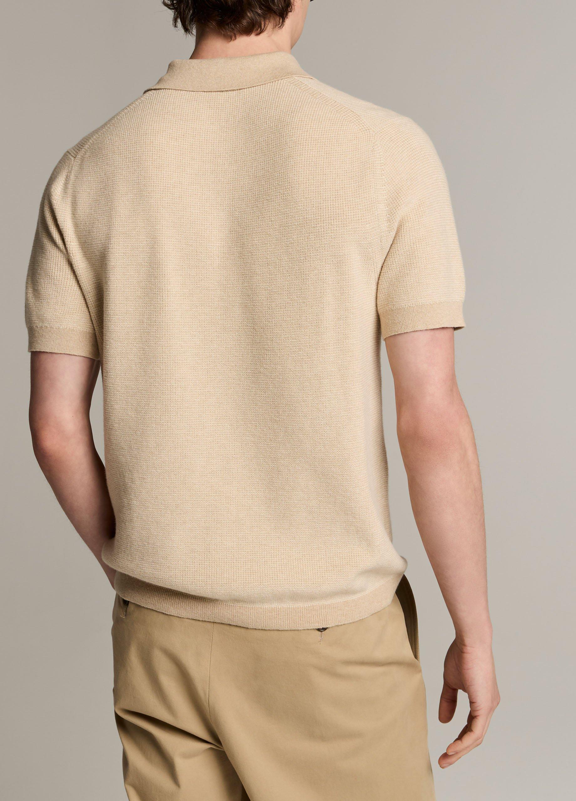 Colorblock Feed-Stripe Cotton-Cashmere Polo Sweater image number 2