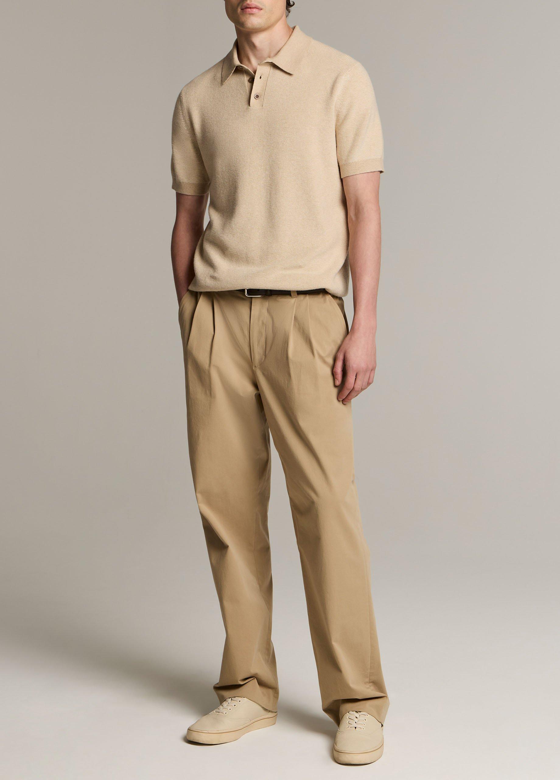 Colorblock Feed-Stripe Cotton-Cashmere Polo Sweater image number 3