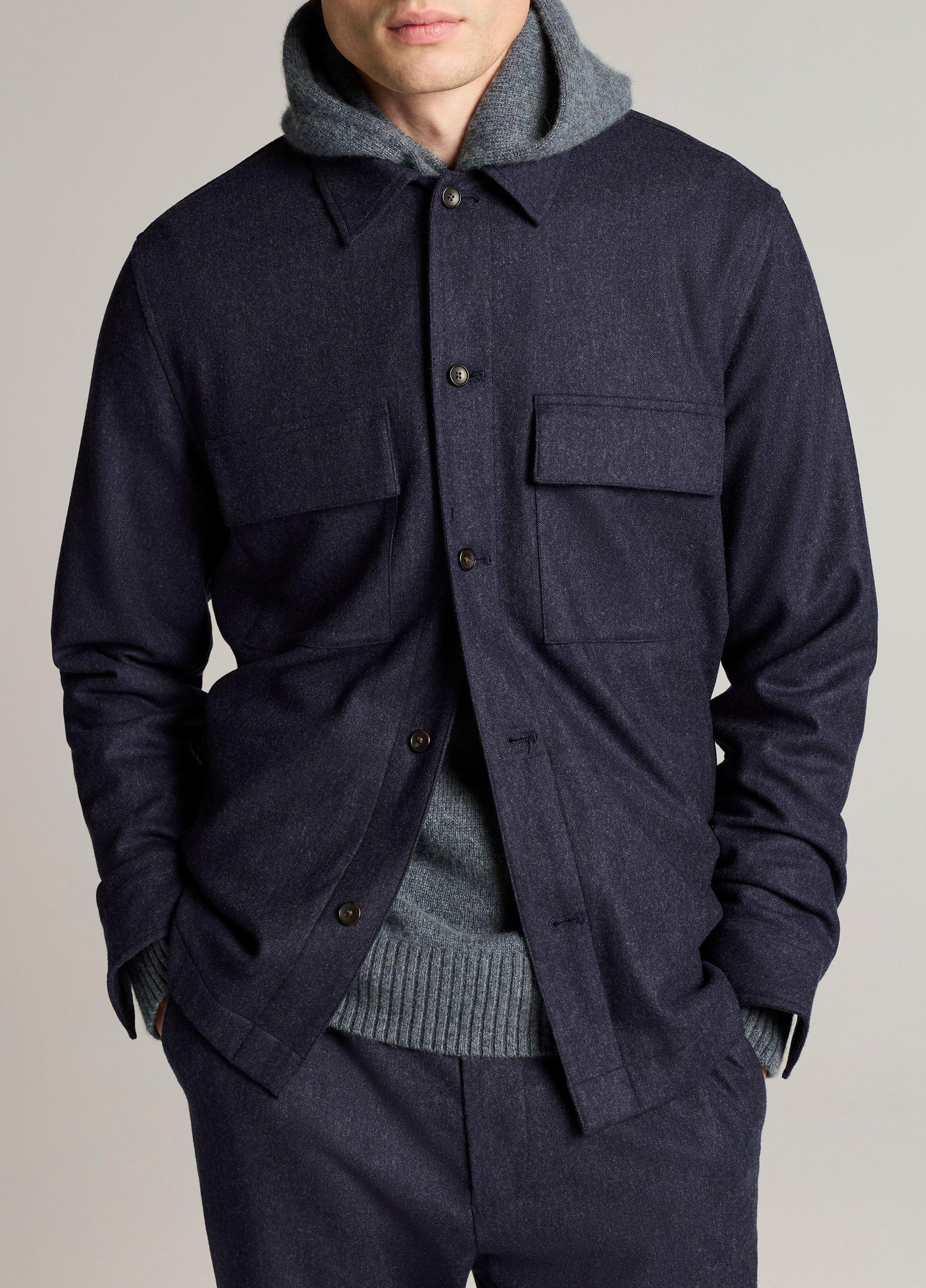 Italian Twill Tailored Shirt Jacket image number 0