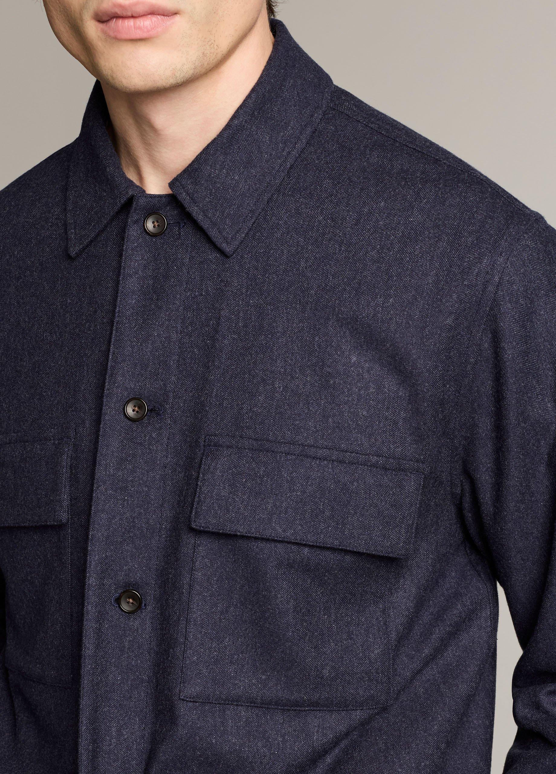 Italian Twill Tailored Shirt Jacket image number 1