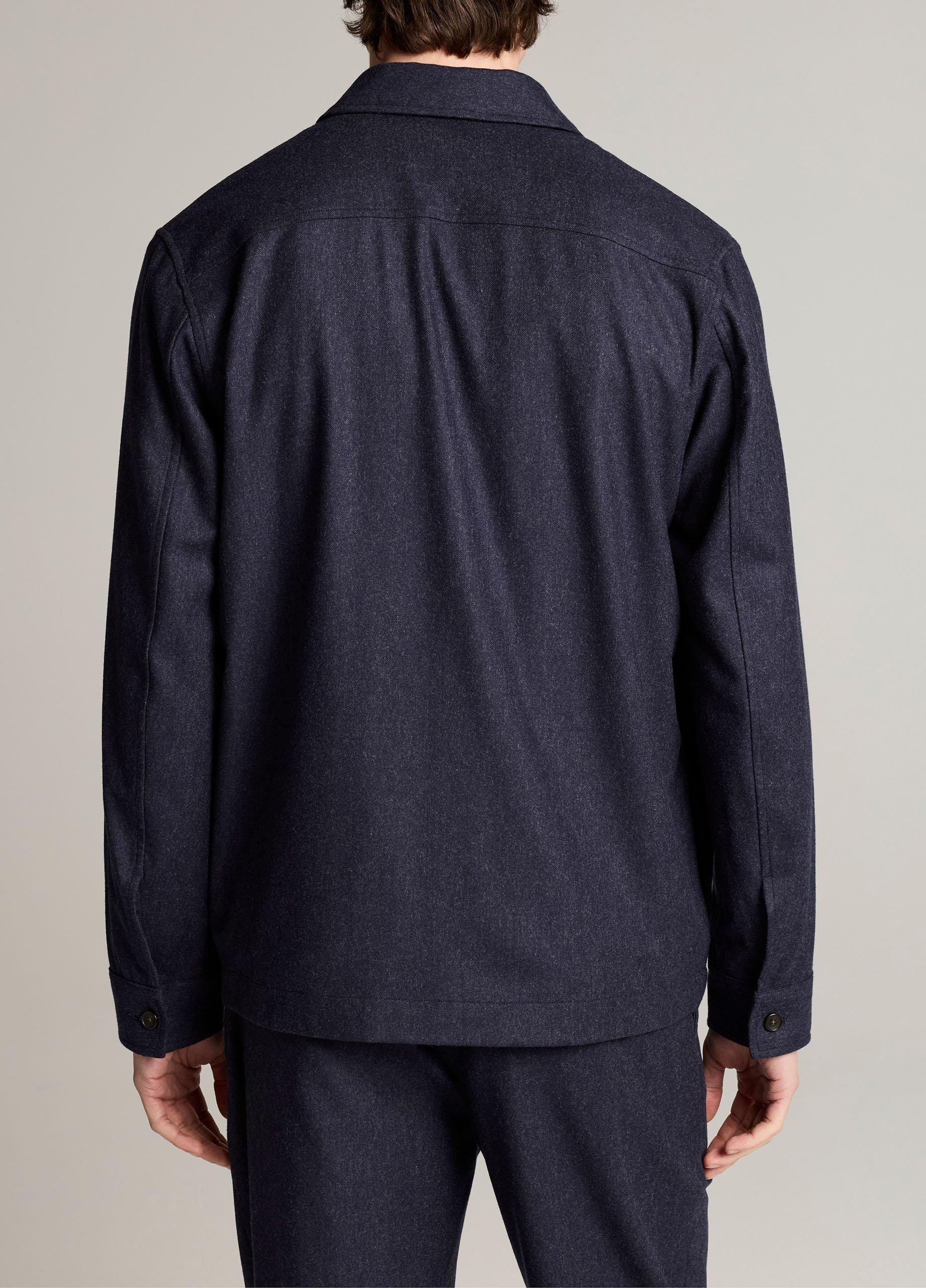 Italian Twill Tailored Shirt Jacket image number 2