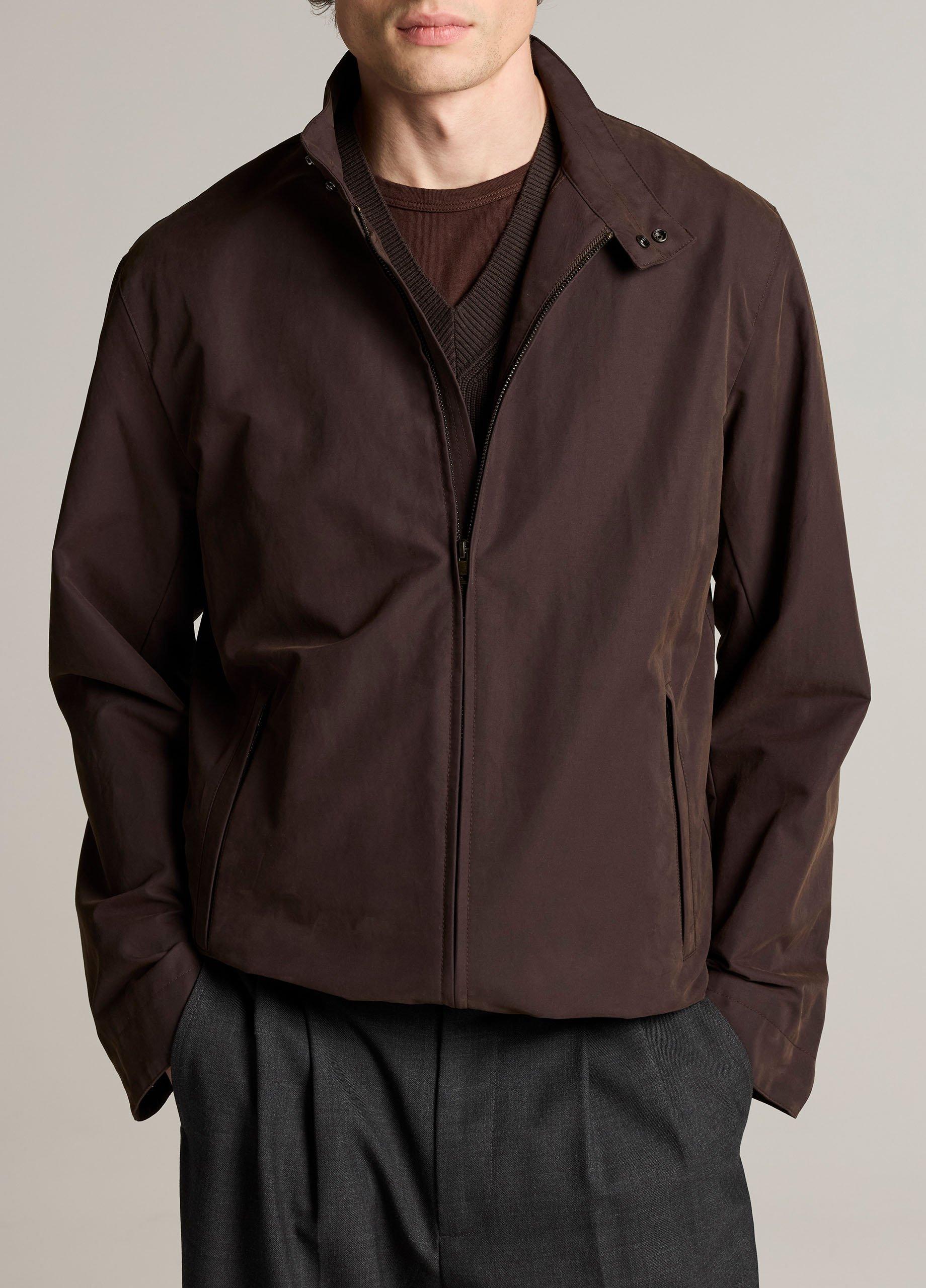 Cotton-Nylon Band-Collar Windbreaker image number 0