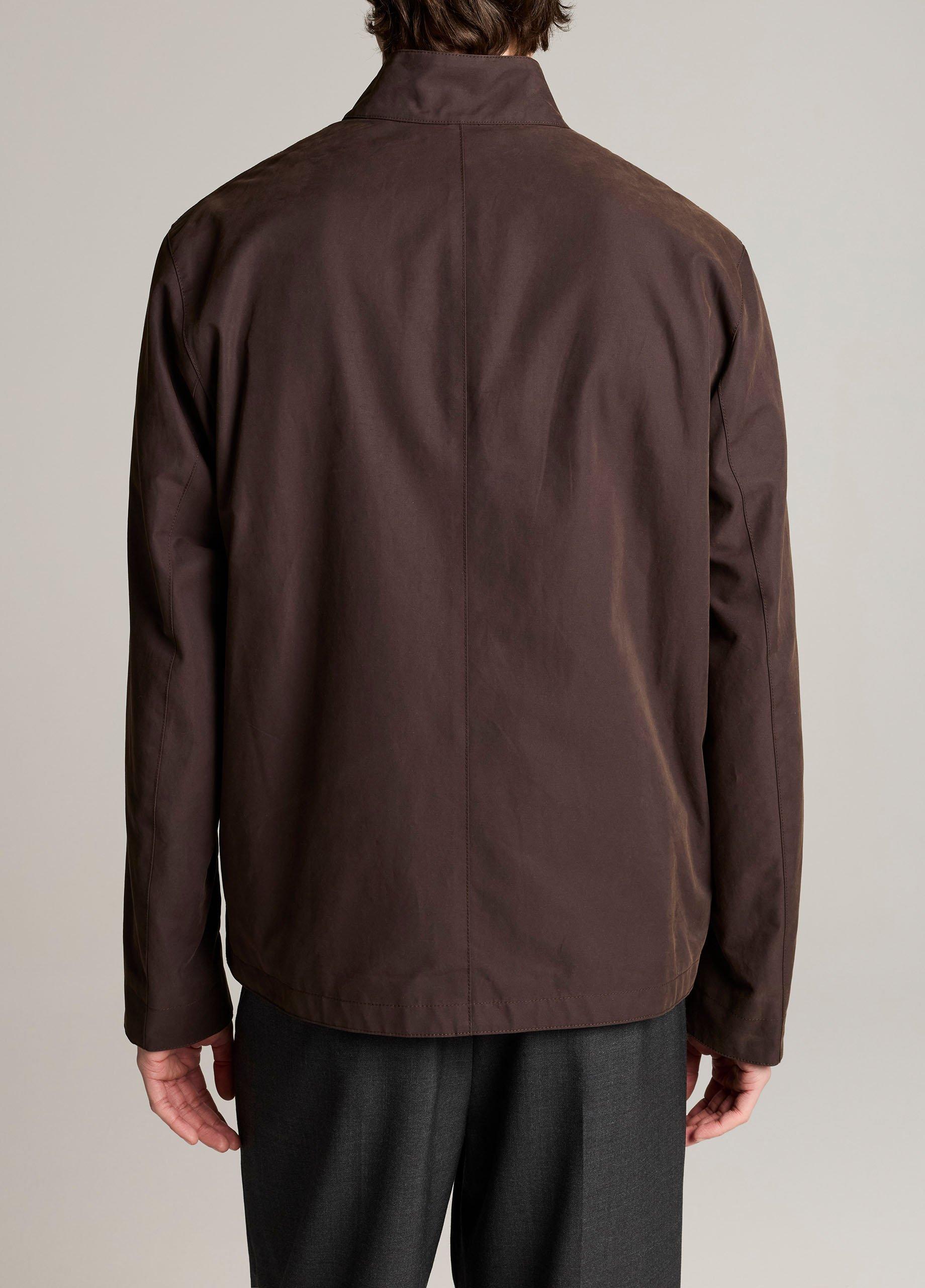 Cotton-Nylon Band-Collar Windbreaker image number 2