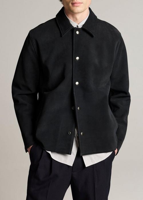 Split Suede Coaches Jacket