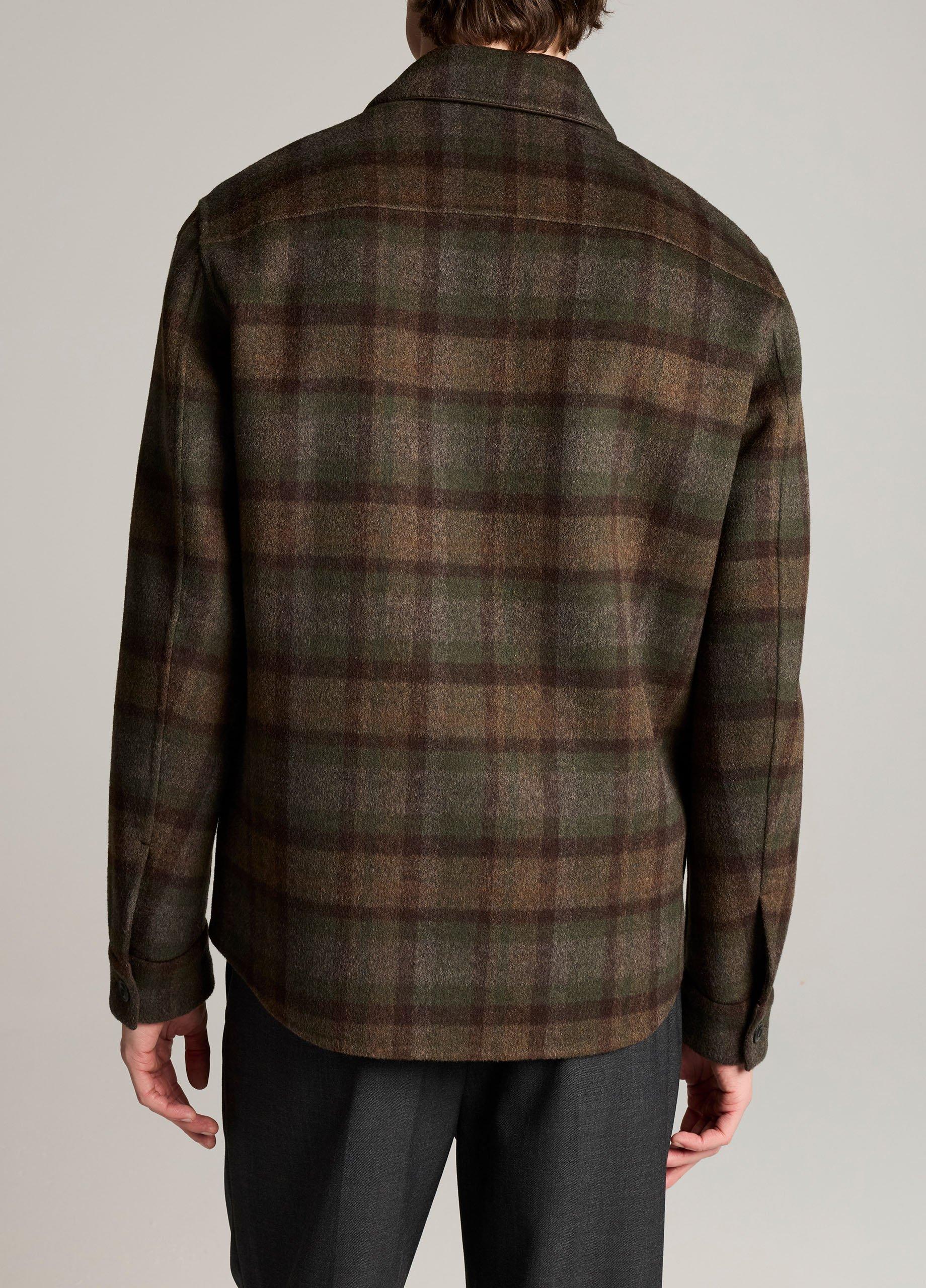 Plaid Splittable Wool-Blend Shirt Jacket image number 2