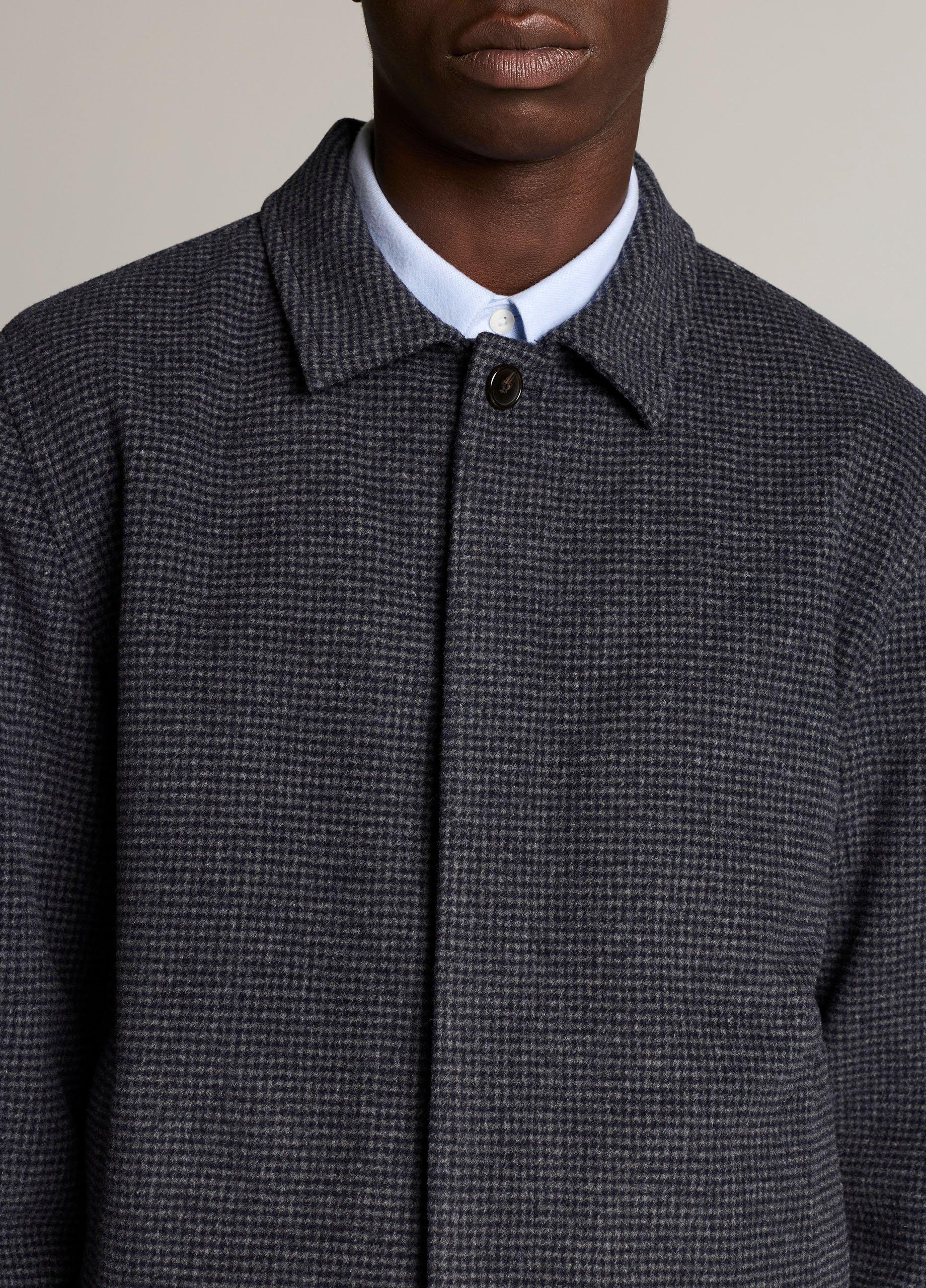 Houndstooth Brushed Wool-Blend Bomber Jacket image number 1