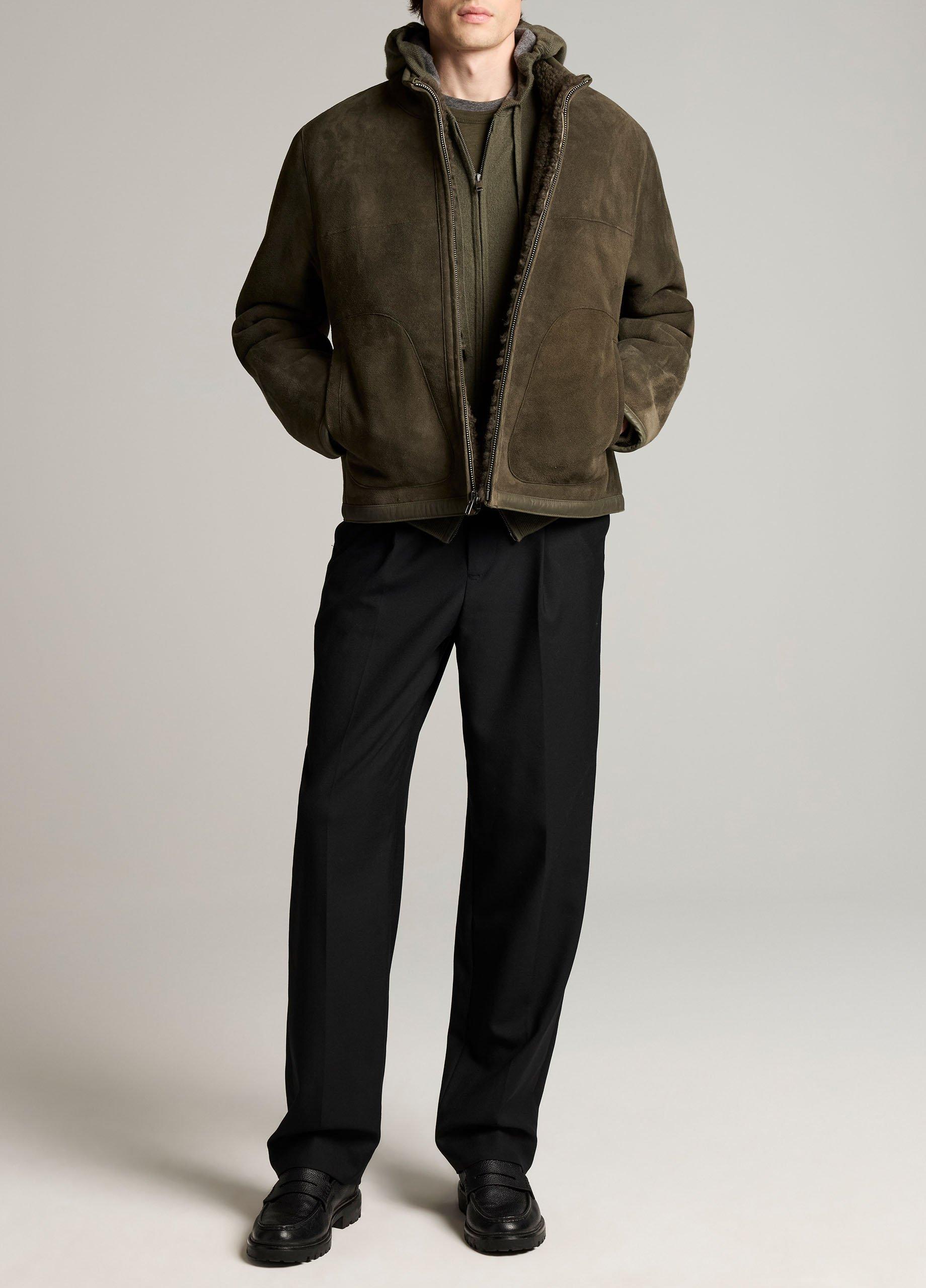 Shearling Funnel-Neck Jacket image number 3