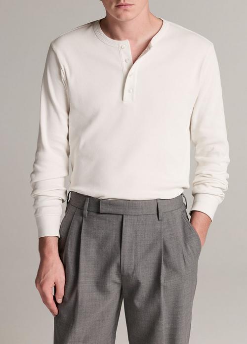 Ribbed Cotton Henley