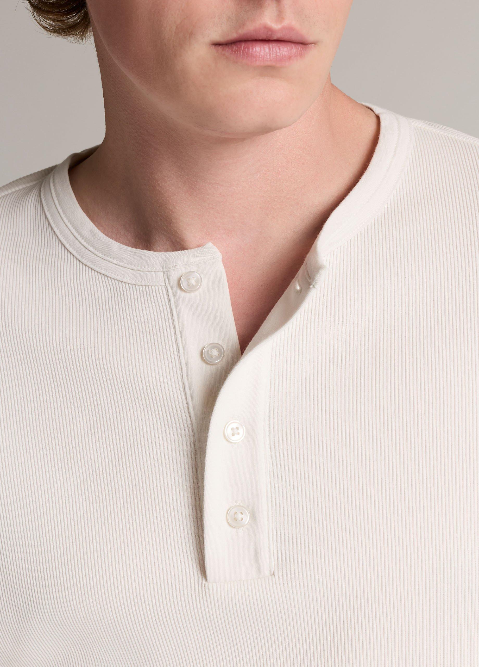 Ribbed Cotton Henley image number 1