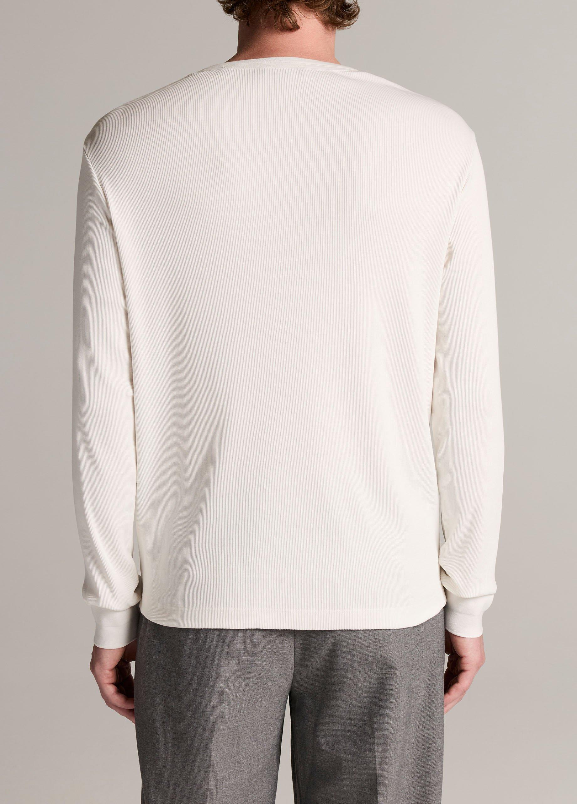 Ribbed Cotton Henley image number 2