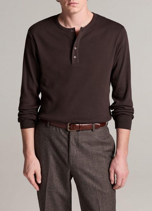 Ribbed Cotton Henley
