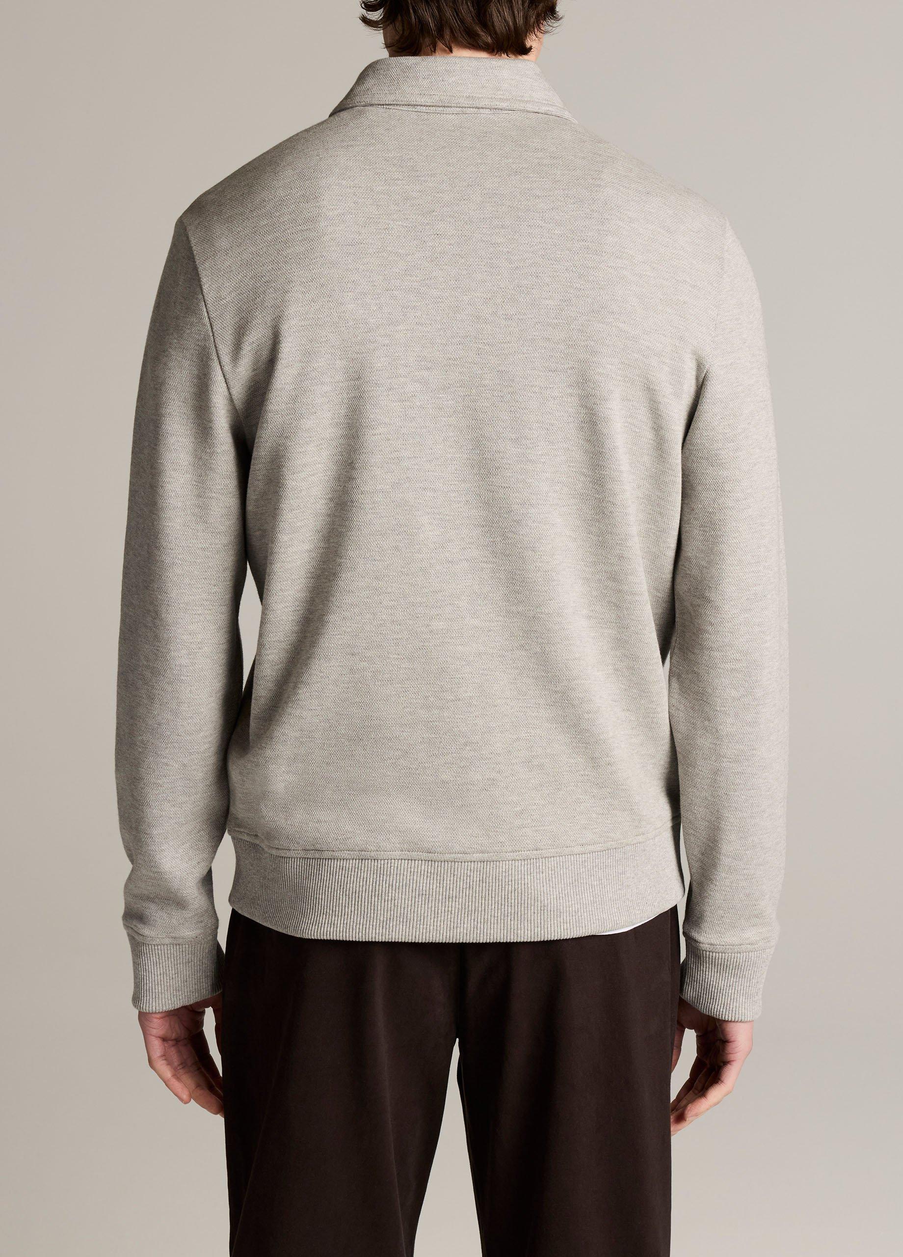 Double-Knit Piqu&eacute; Zip Polo Pullover image number 2
