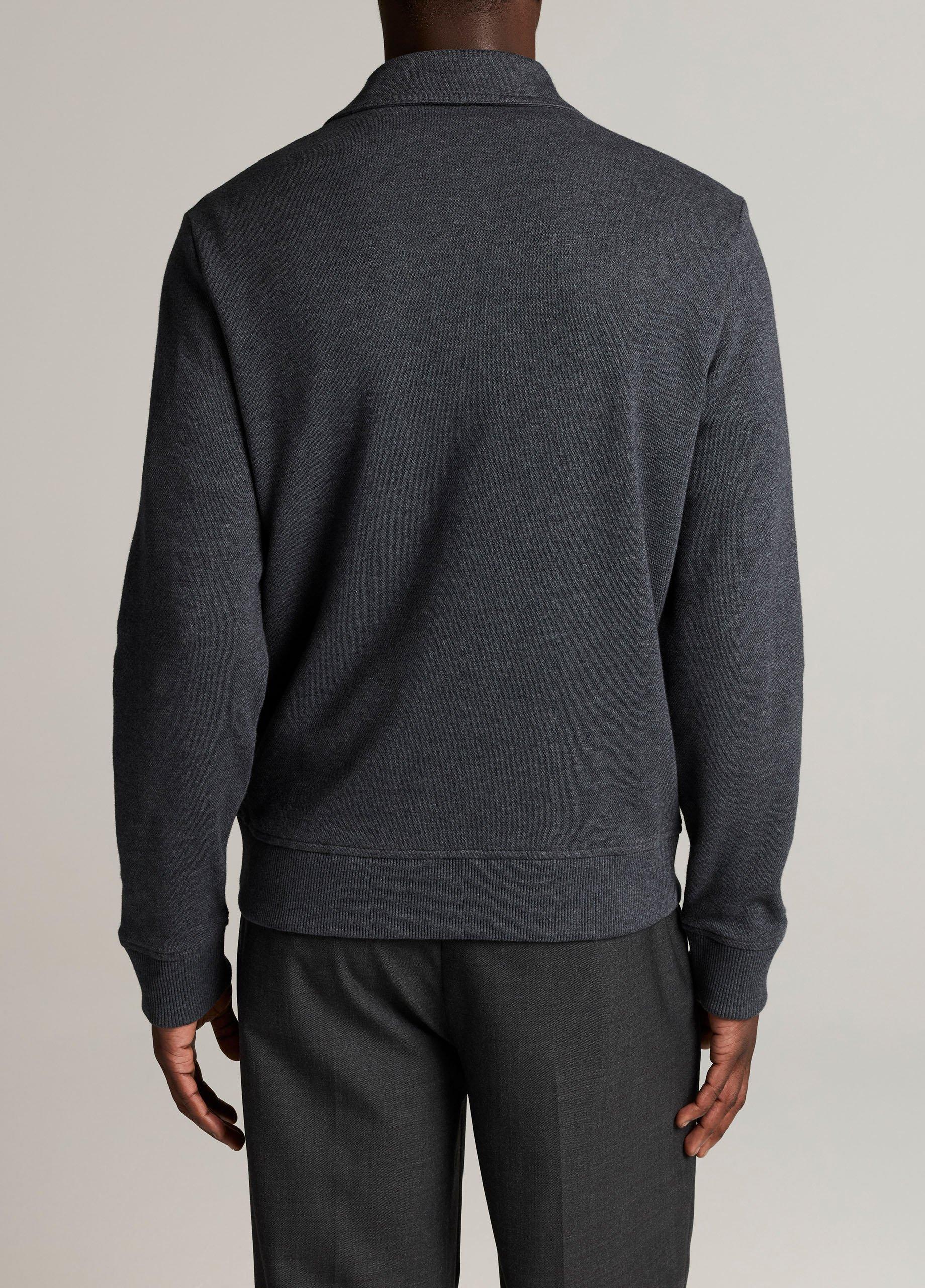 Double-Knit Piqu&eacute; Zip Polo Pullover image number 2