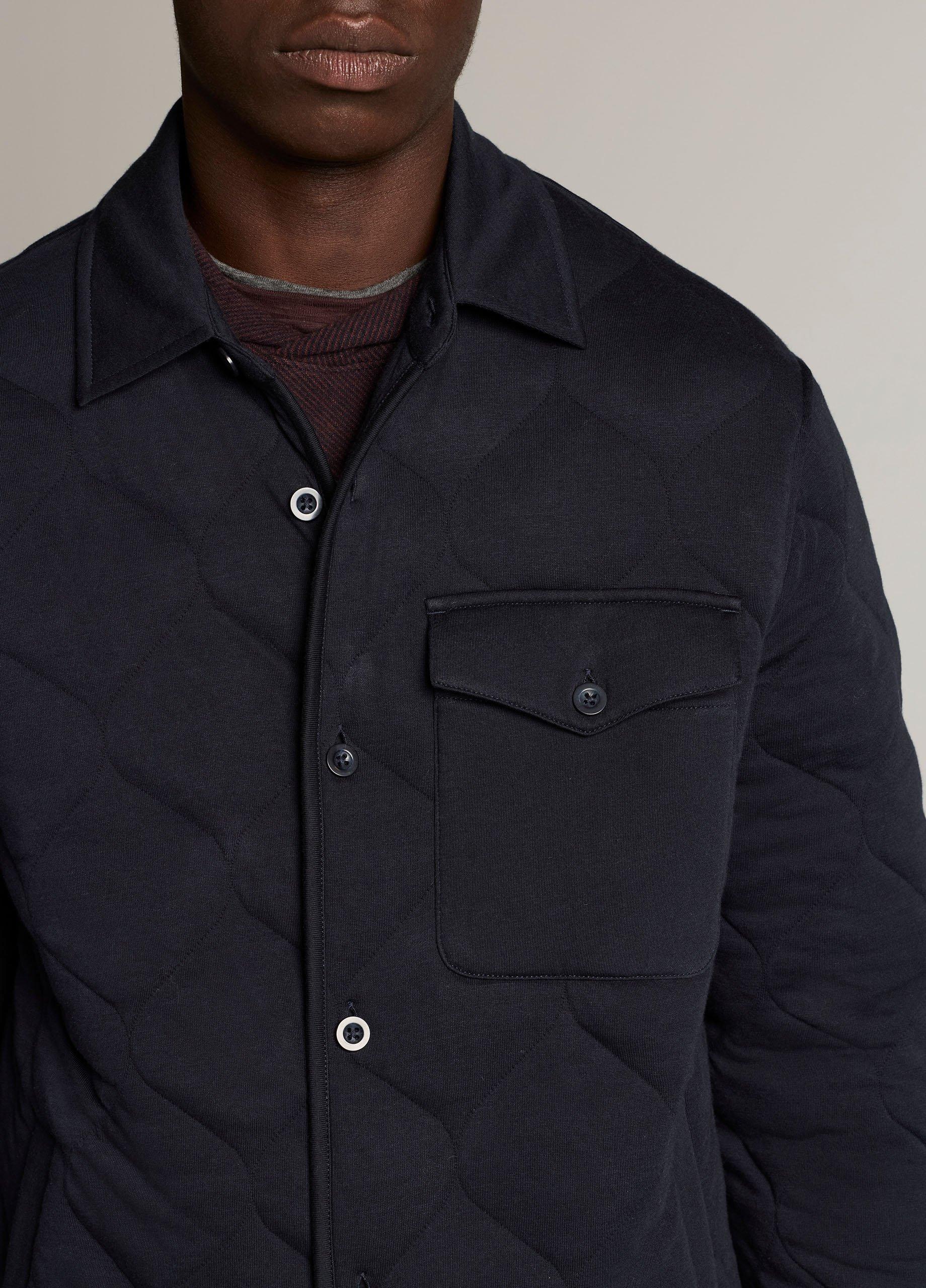 Quilted Cotton-Blend Insulated Shirt Jacket image number 1