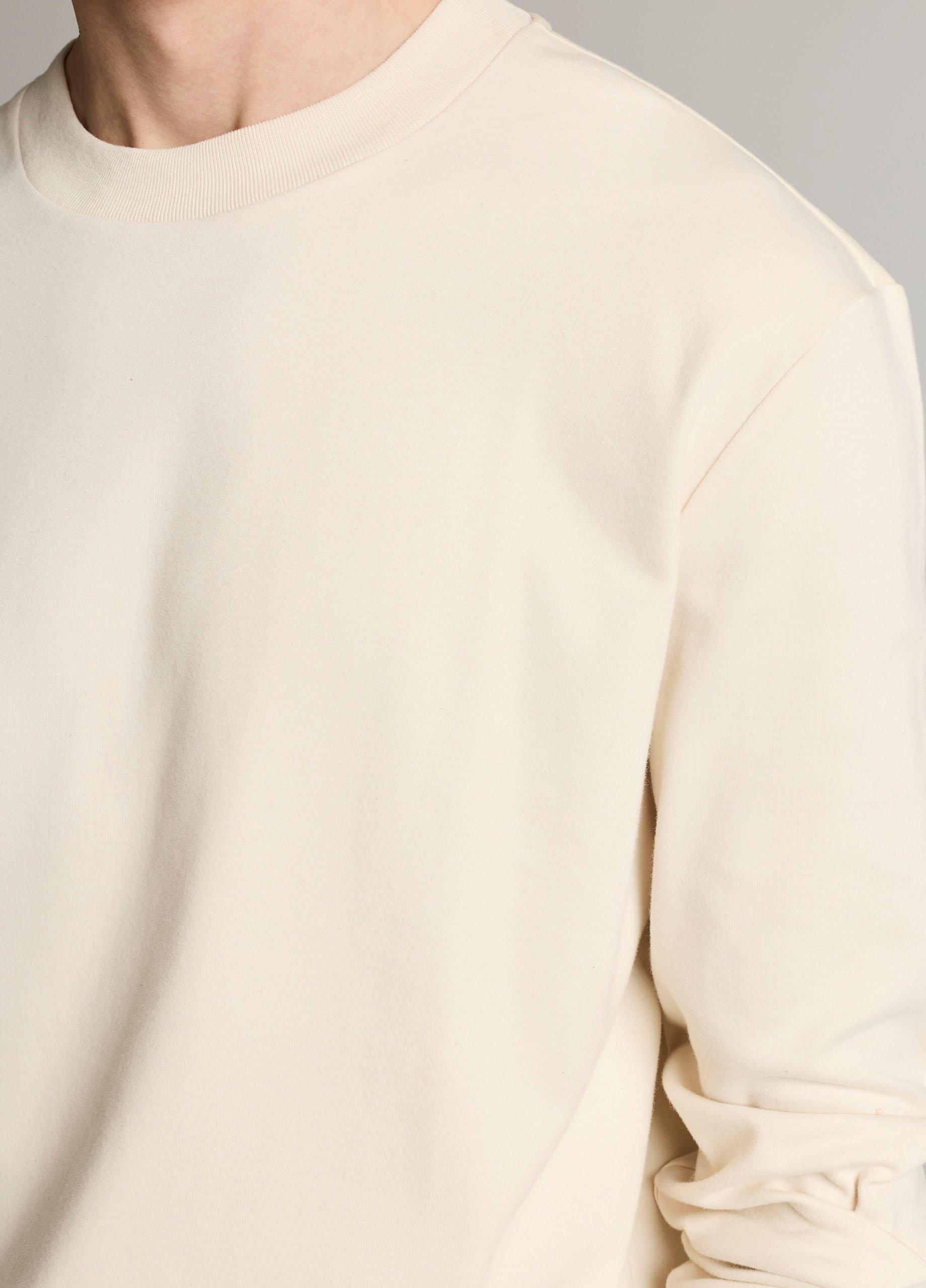 Peached-Face Cotton Jersey Long-Sleeve T-Shirt image number 1