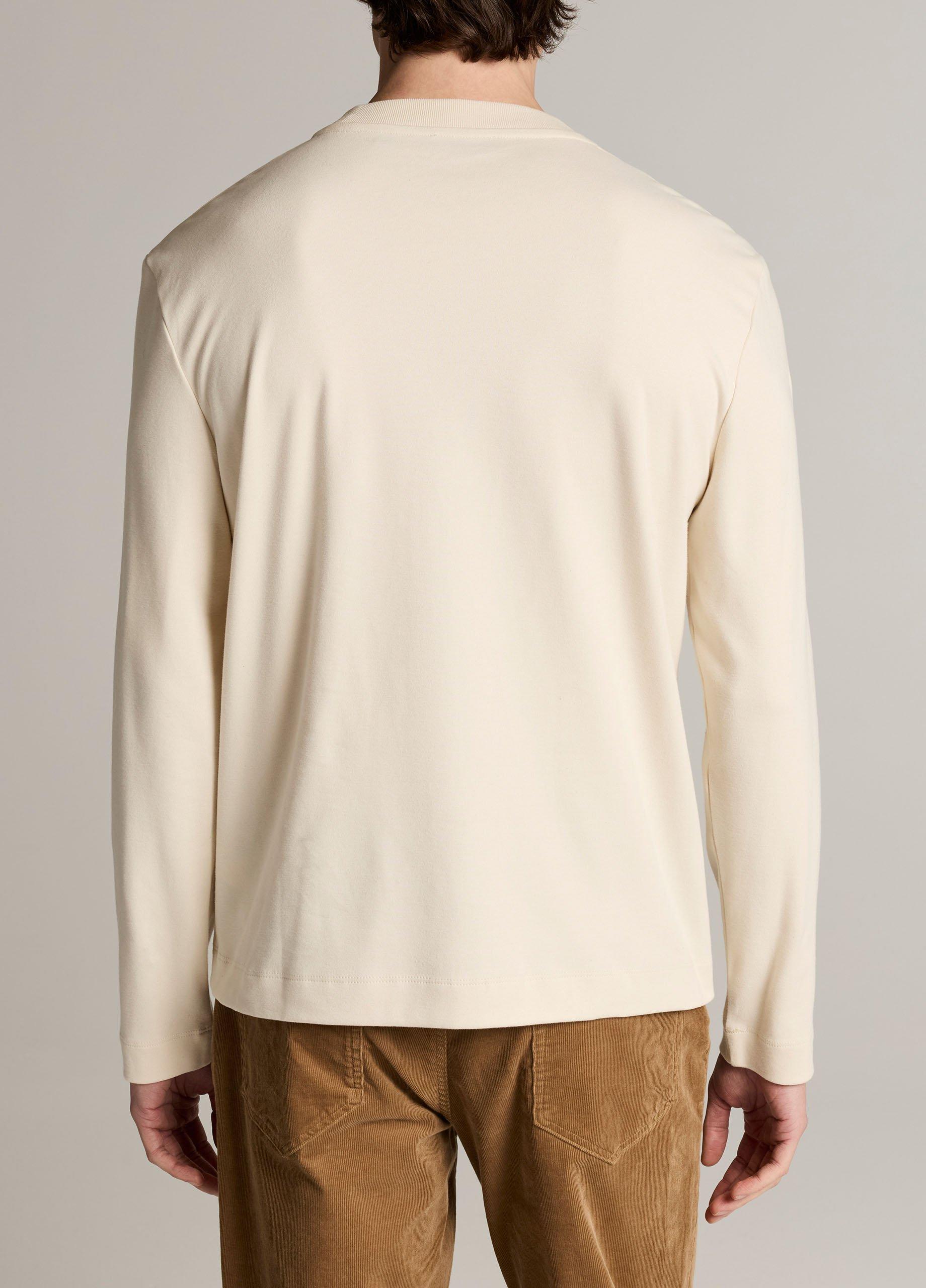 Peached-Face Cotton Jersey Long-Sleeve T-Shirt image number 2