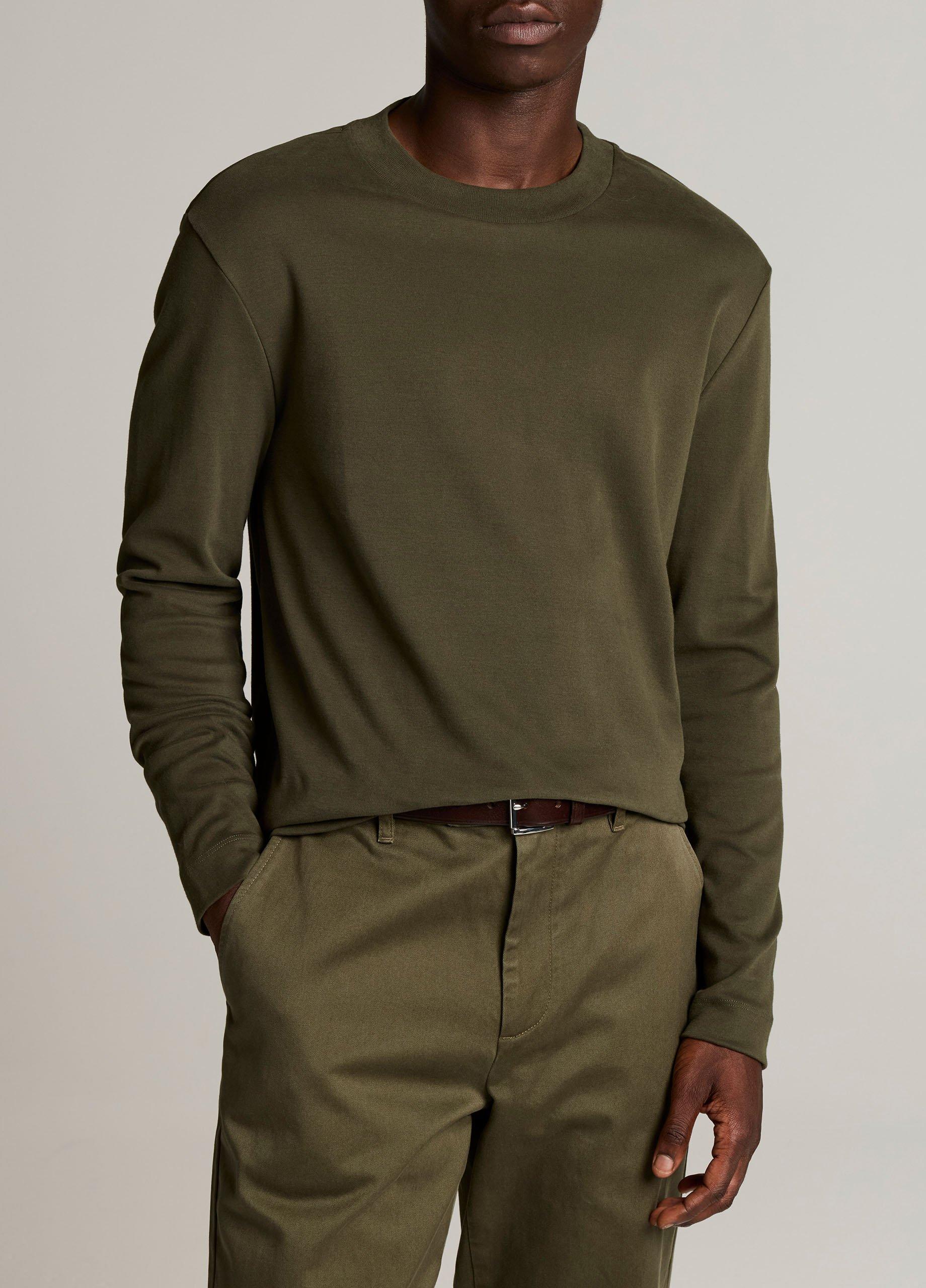 Peached-Face Cotton Jersey Long-Sleeve T-Shirt image number 0