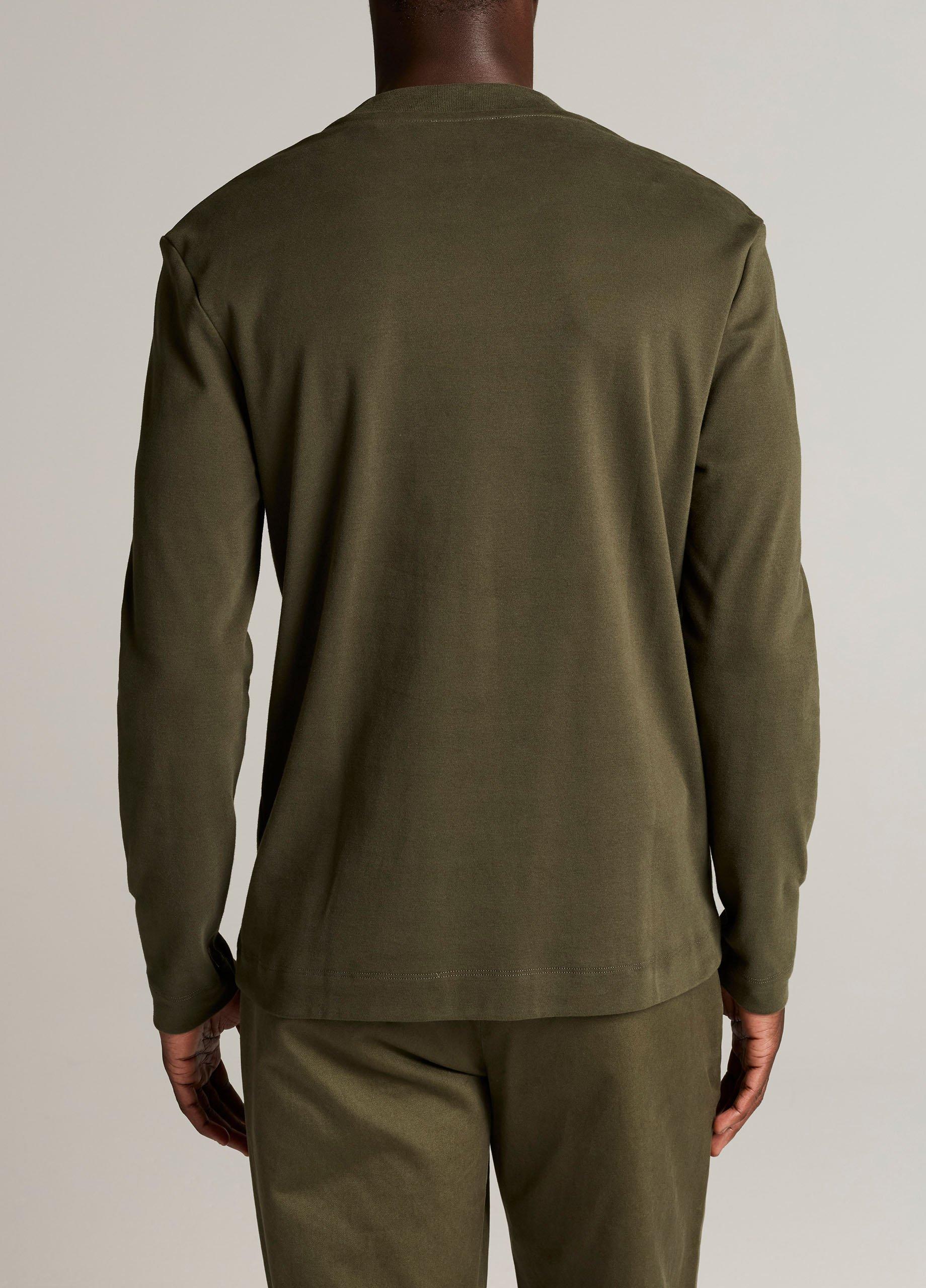 Peached-Face Cotton Jersey Long-Sleeve T-Shirt image number 2