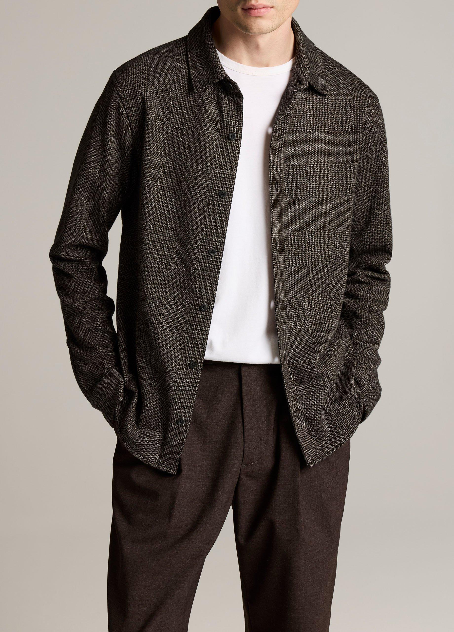 Glend Plaid Cotton-Blend Button-Front Shirt image number 0