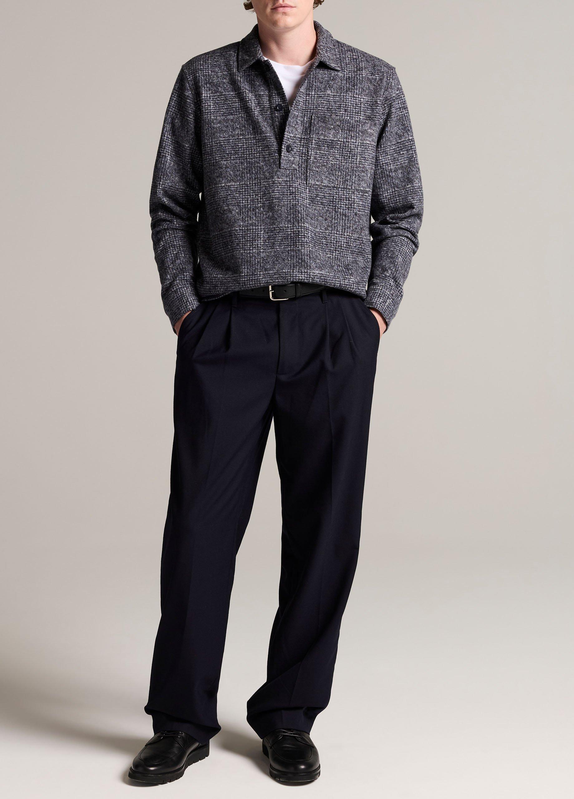 Donegal Wool & Cotton-Blend Popover Polo image number 3