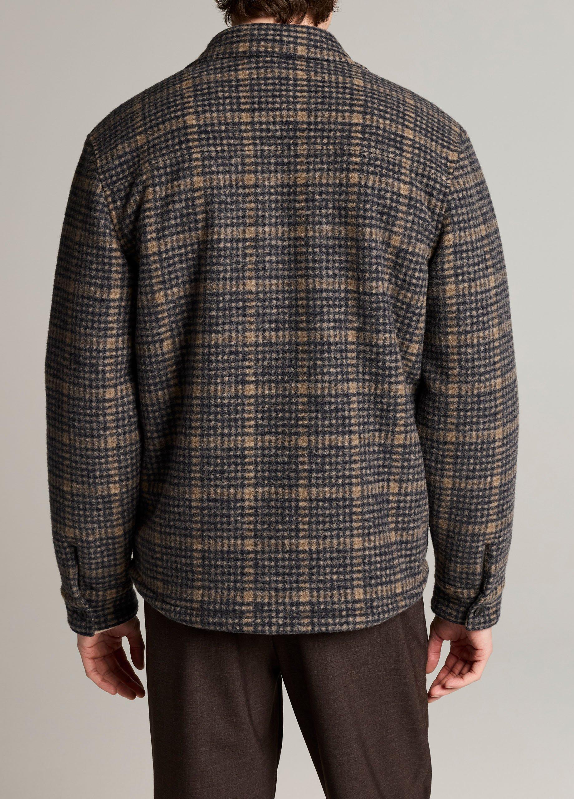 Sherpa-Lined Plaid Flannel Shirt Jacket image number 2