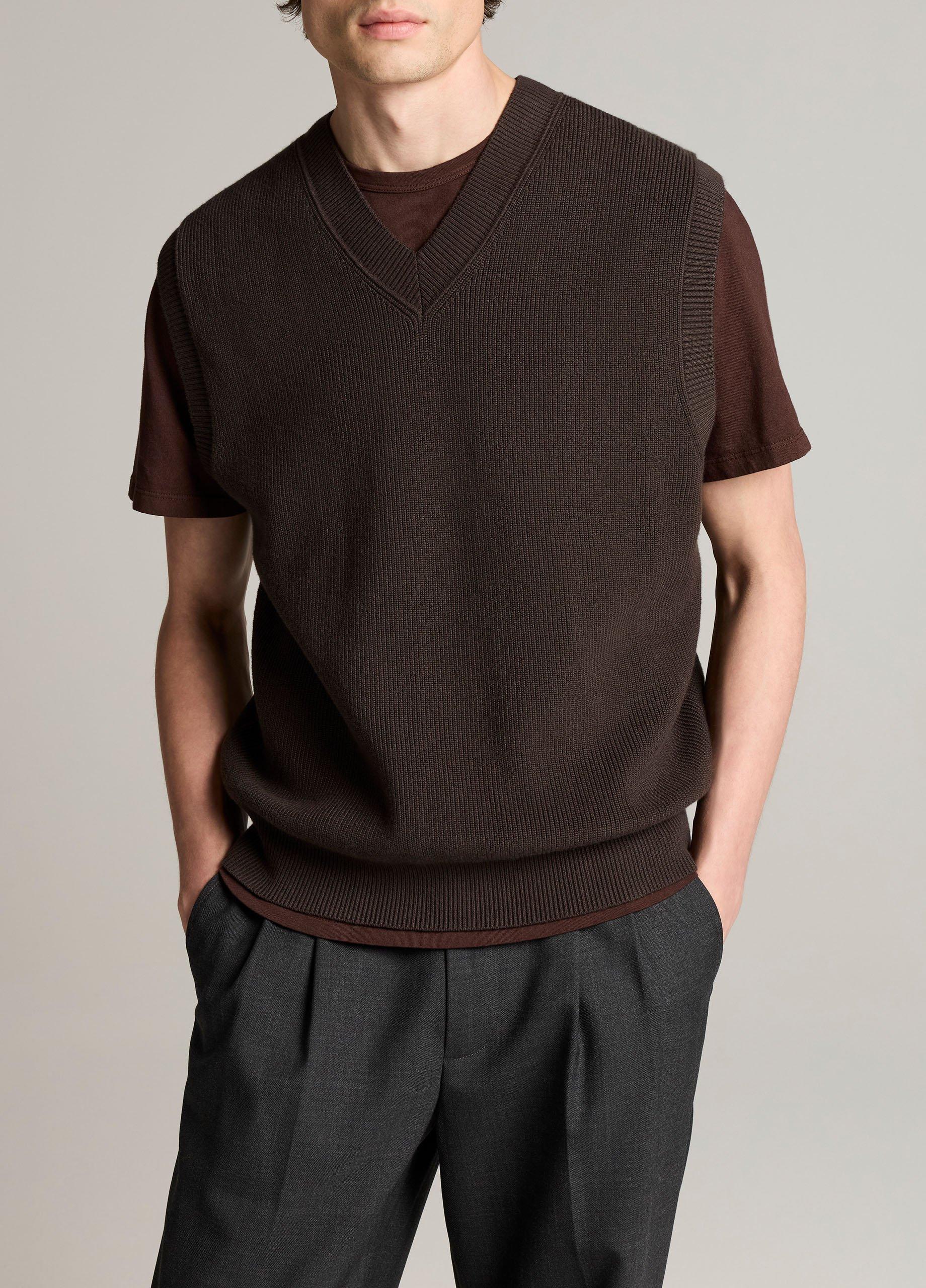 Heirloom Shaker Cotton-Cashmere Sweater Vest image number 0