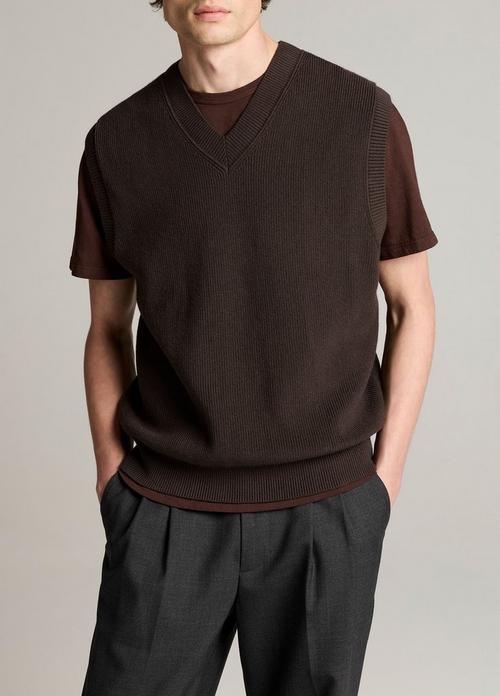Heirloom Shaker Cotton-Cashmere Sweater Vest