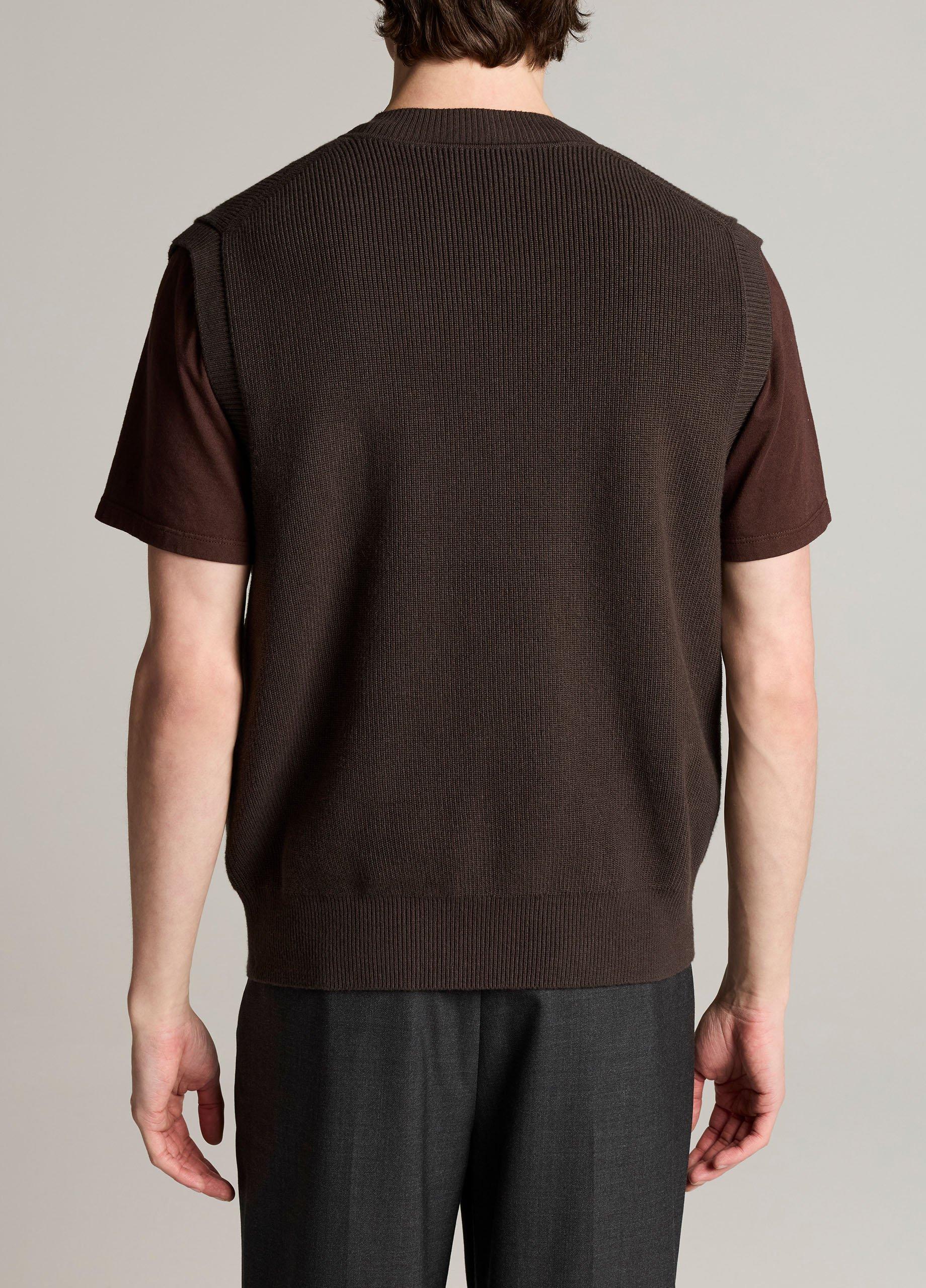 Heirloom Shaker Cotton-Cashmere Sweater Vest image number 2