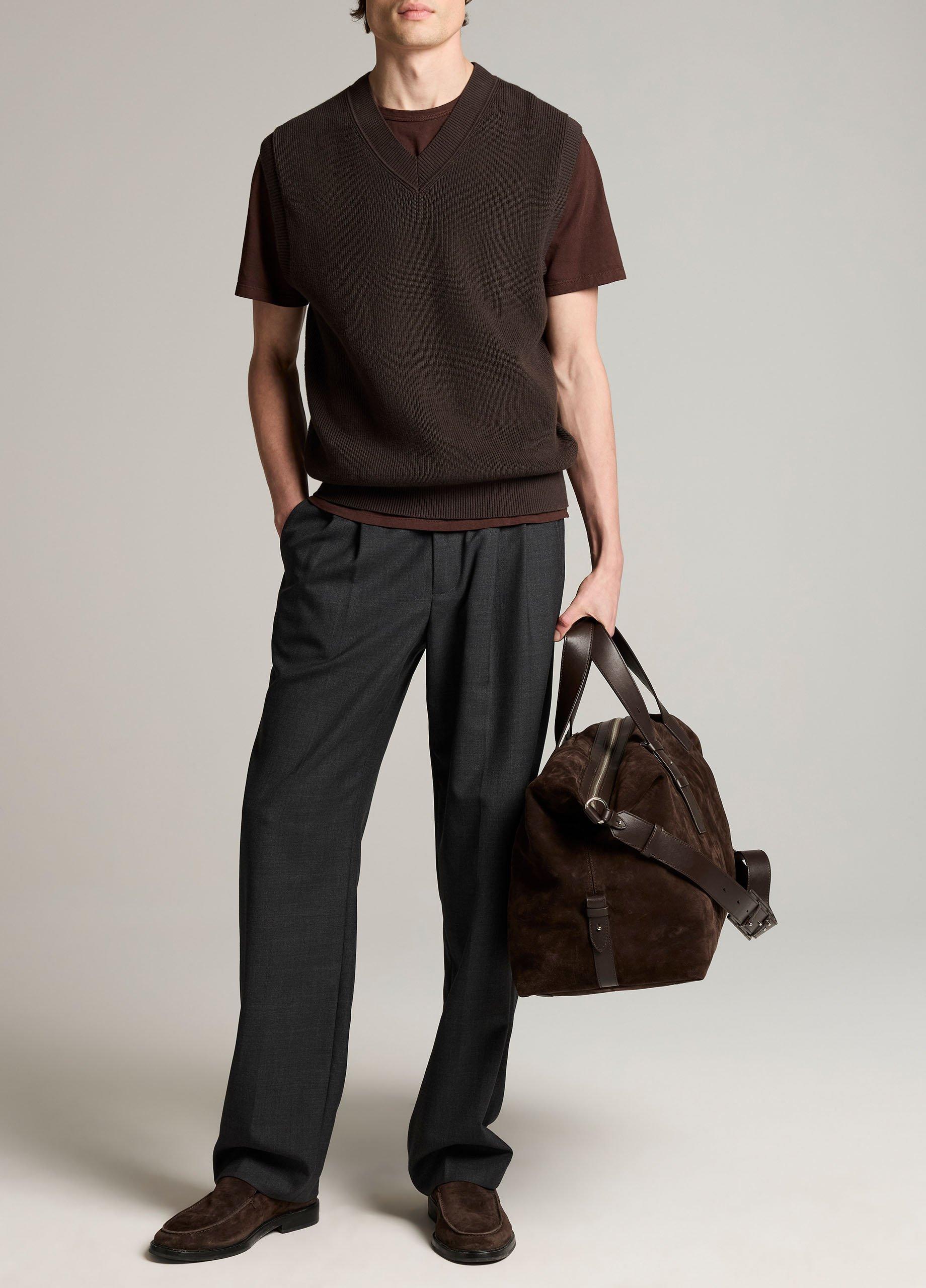 Heirloom Shaker Cotton-Cashmere Sweater Vest image number 3