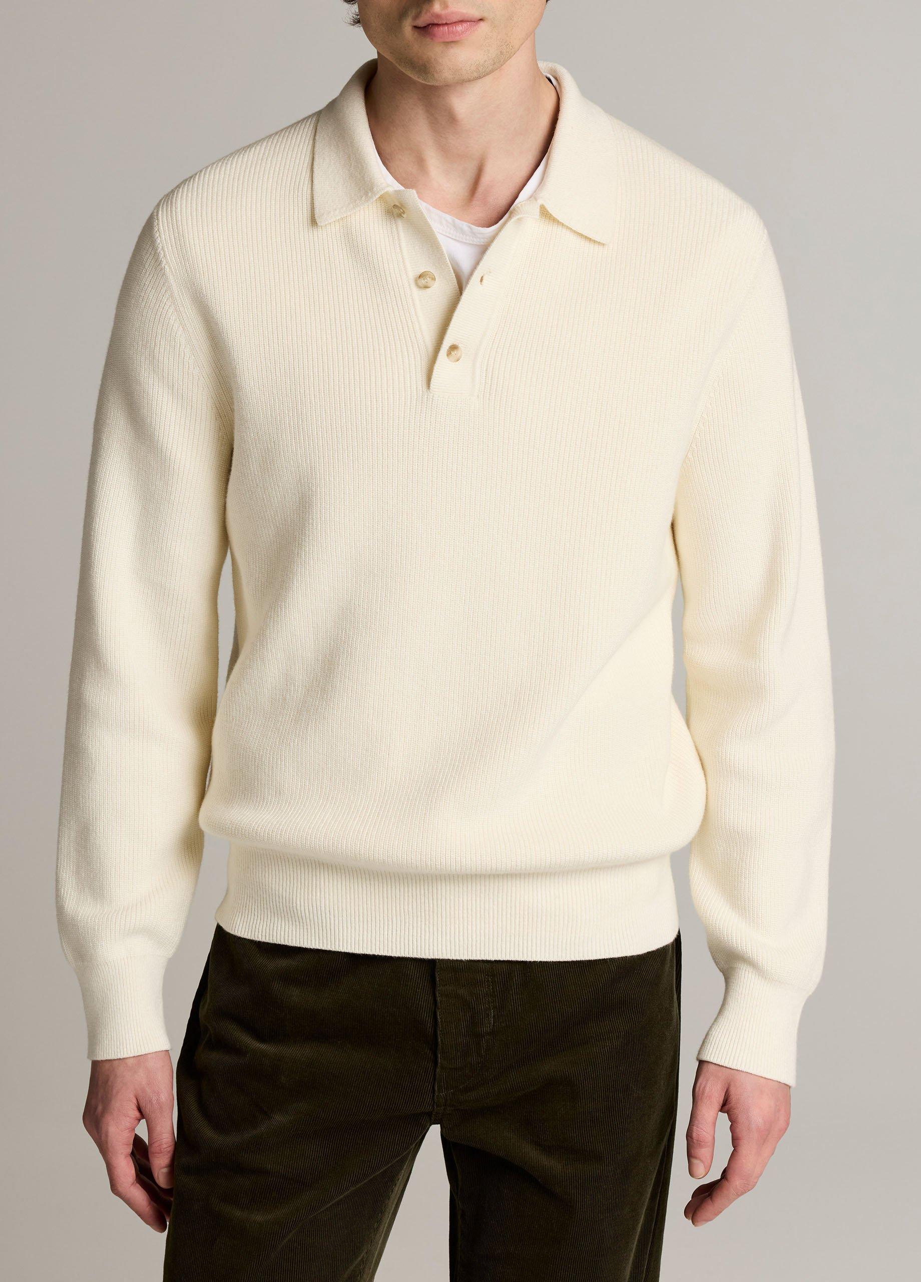 Heirloom Shaker Cotton-Cashmere Polo Sweater image number 0