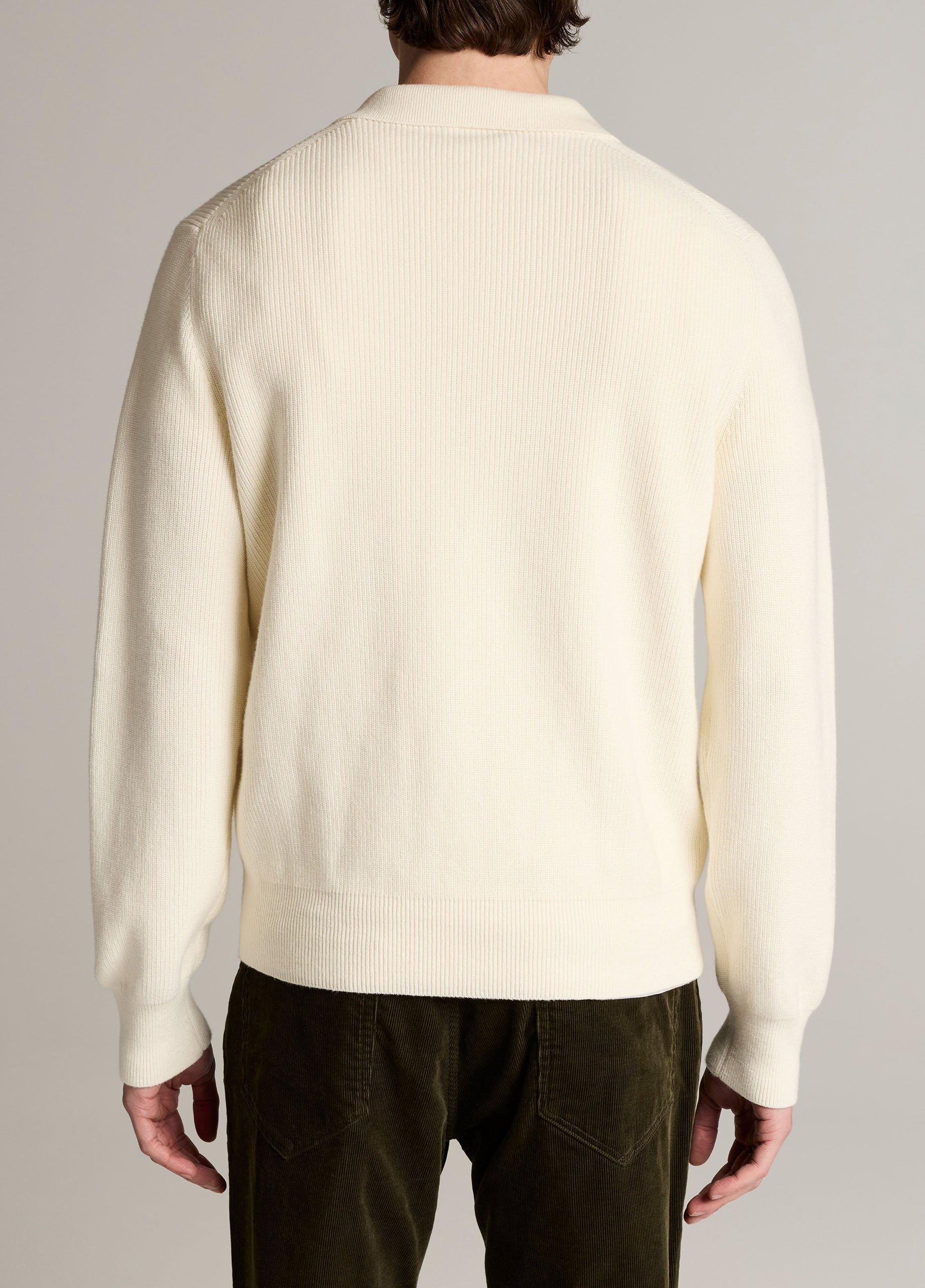 Heirloom Shaker Cotton-Cashmere Polo Sweater image number 2