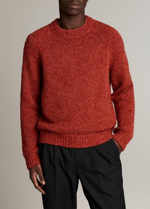 Italian Merino Wool-Blend Boucl&eacute; Raglan-Sleeve Sweater