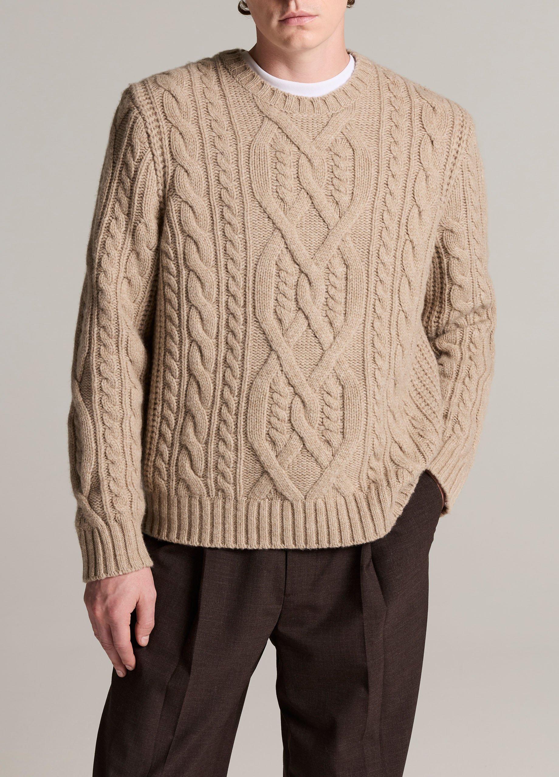 Mega Cable Extrafine Merino Wool-Blend Sweater image number 0
