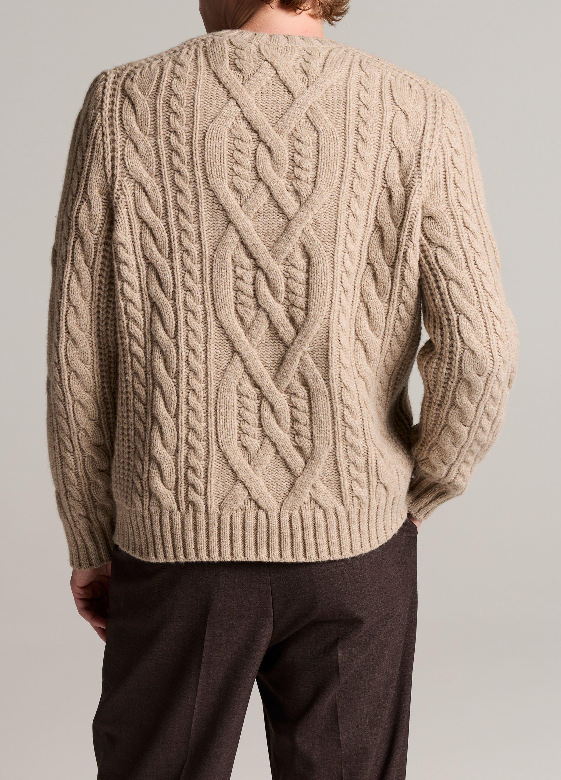 Mega Cable Extrafine Merino Wool-Blend Sweater image number 2