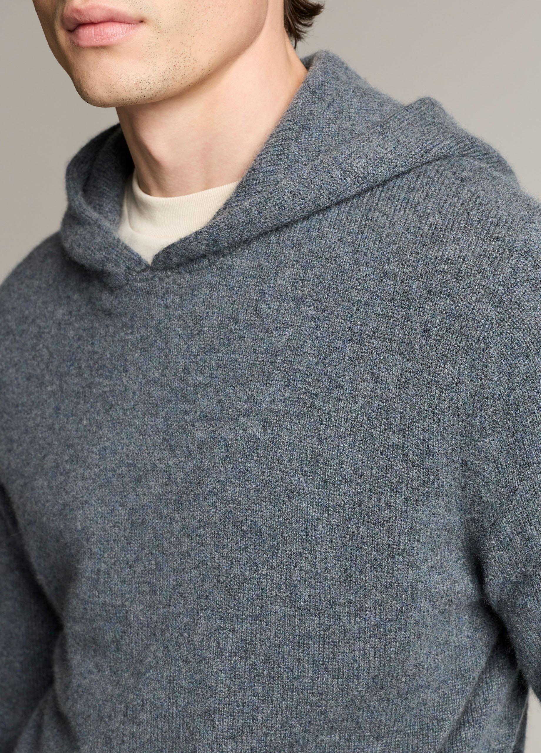 M&eacute;lange Cashmere Hoodie image number 1