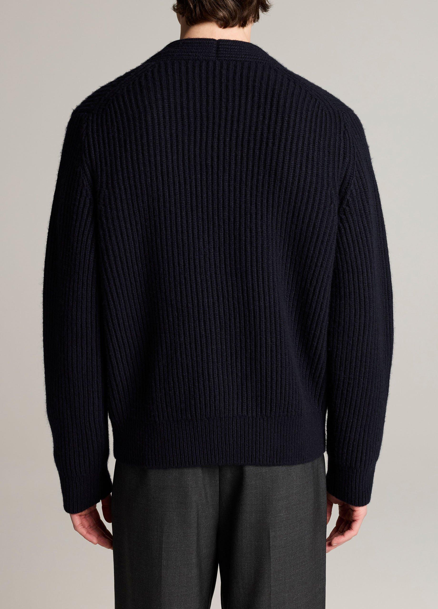 Ribbed Merino Wool-Blend Cardigan image number 2