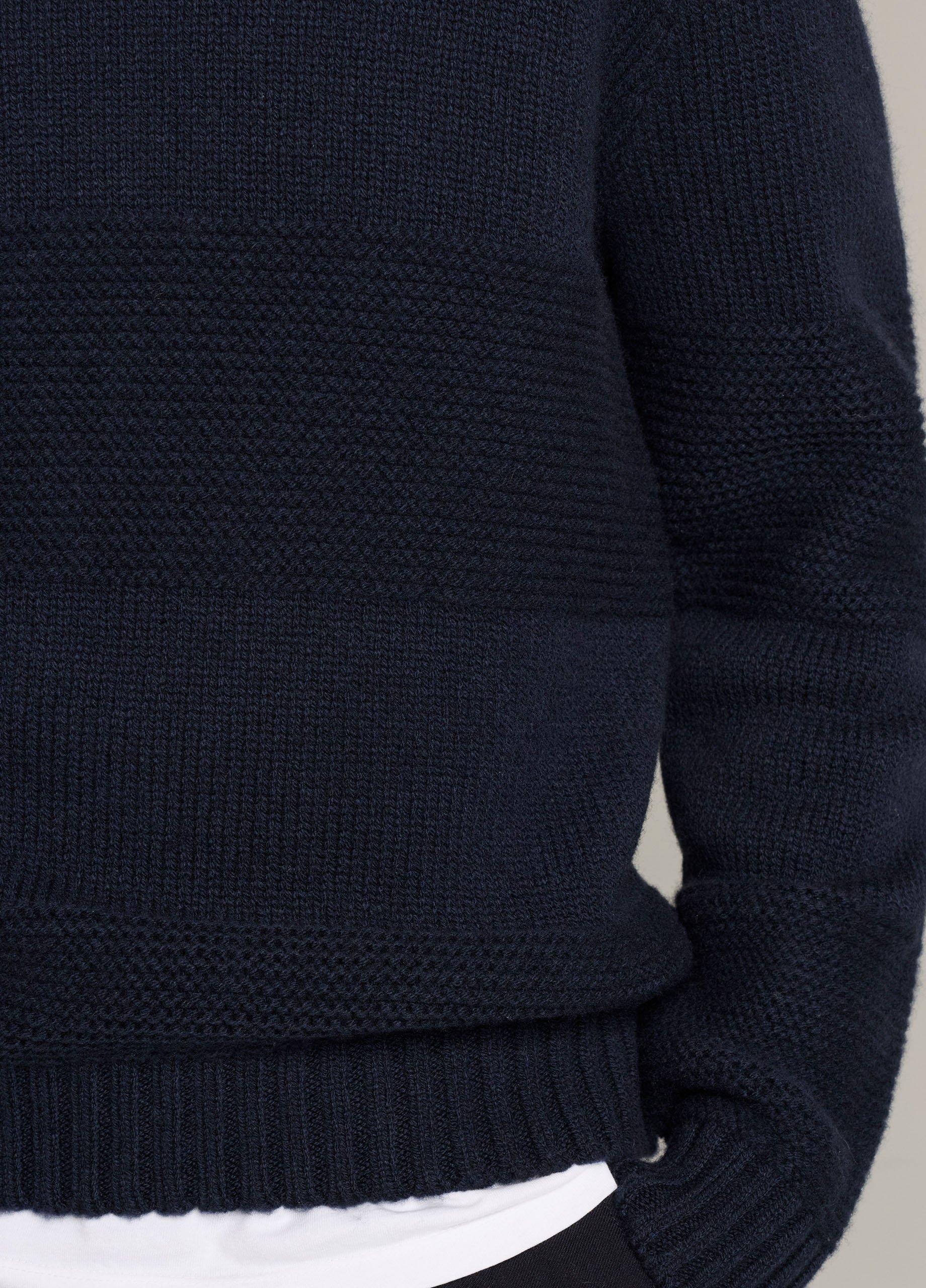 Garter-Stitched Rugby Stripe Wool Sweater image number 1