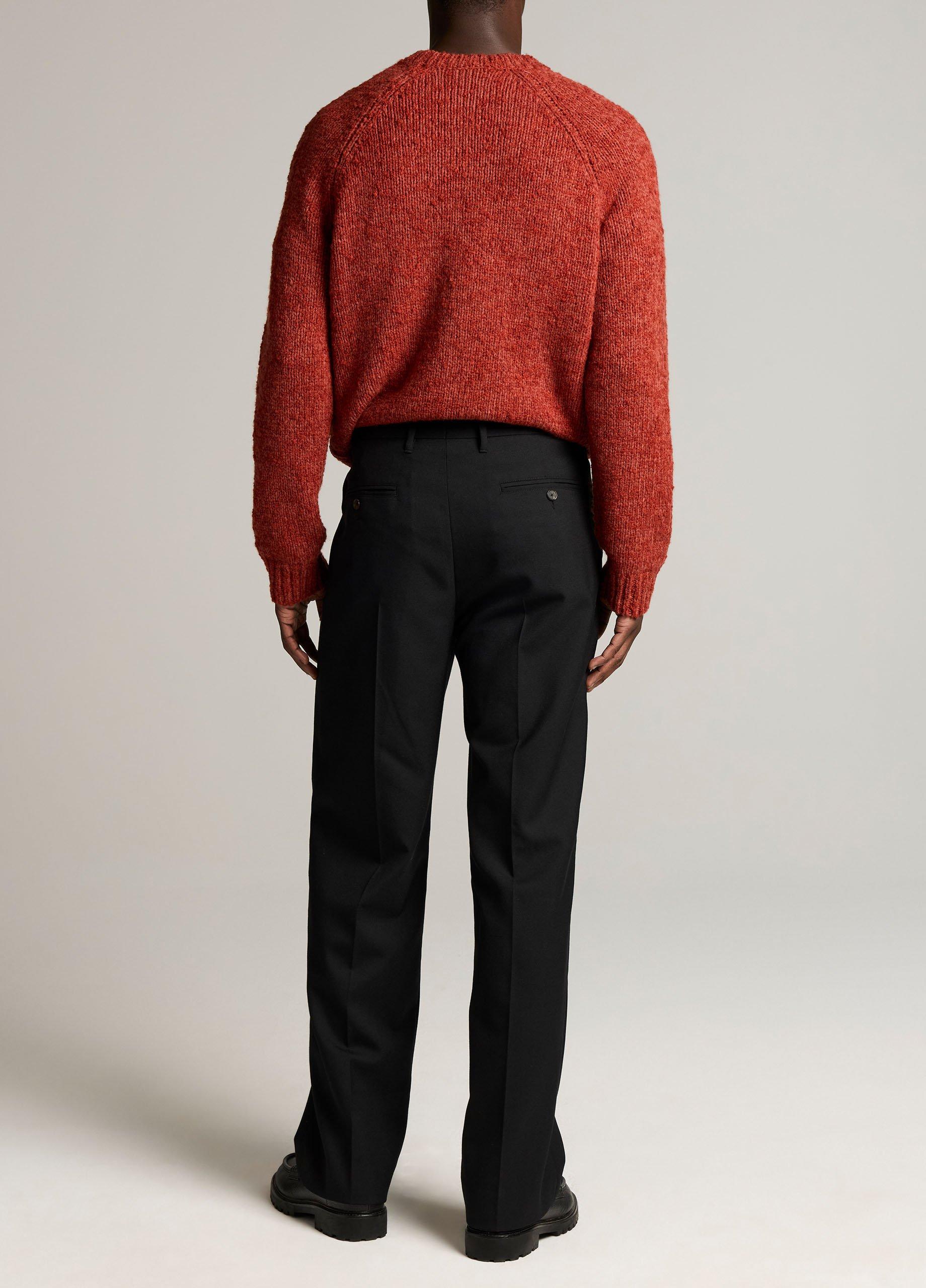 Louie Relaxed Twill Double-Pleated Trouser image number 2