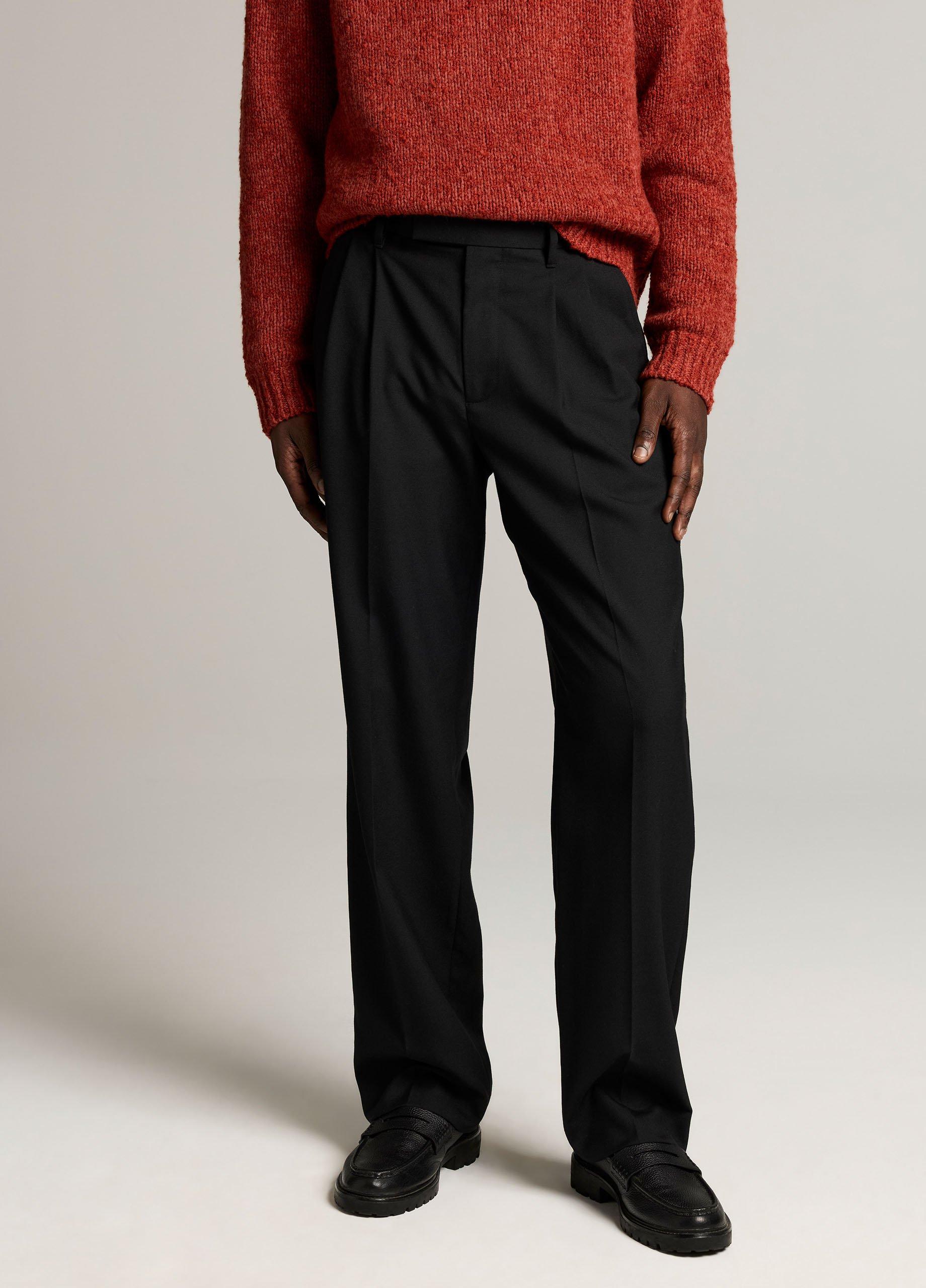 Louie Relaxed Twill Double-Pleated Trouser image number 3