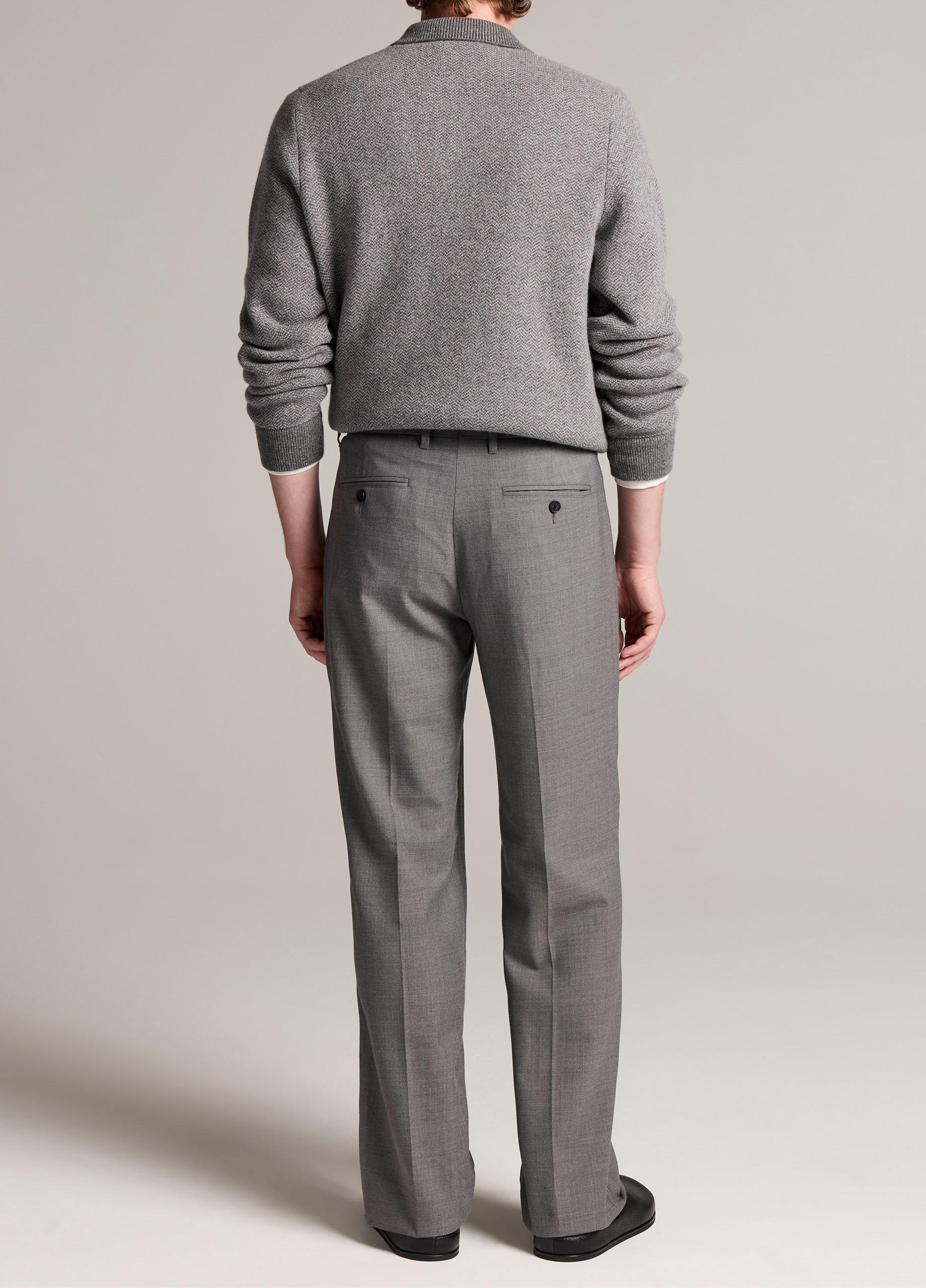 Louie Relaxed Twill Double-Pleated Trouser image number 2