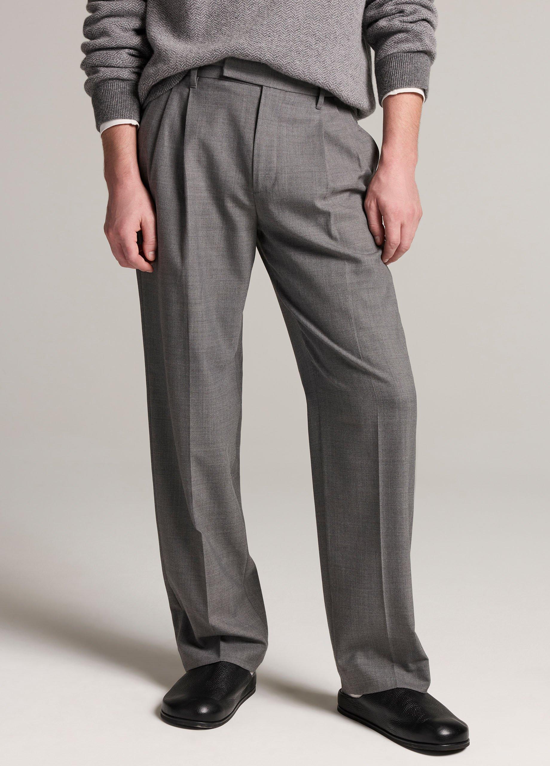 Louie Relaxed Twill Double-Pleated Trouser image number 3