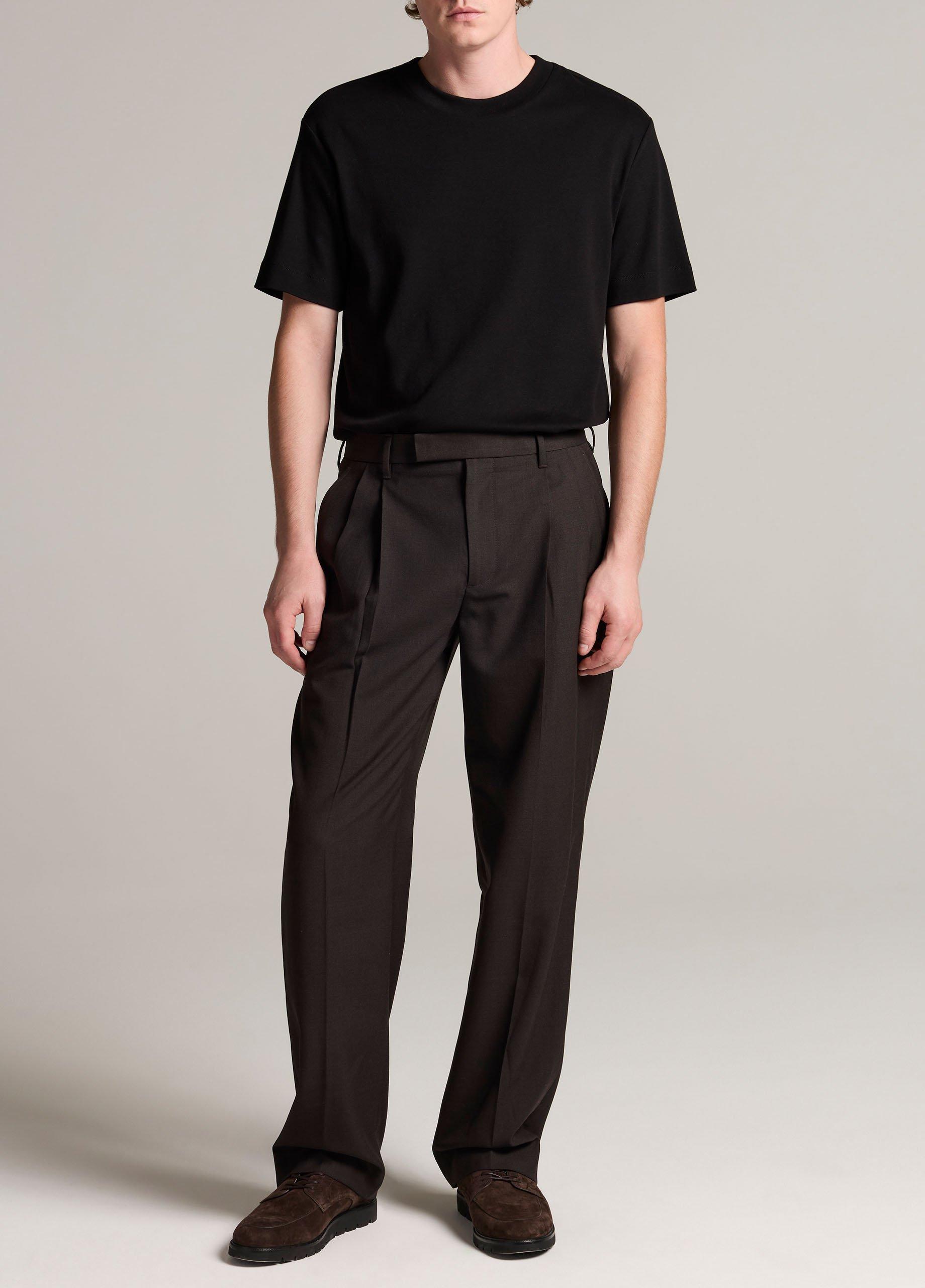 Louie Relaxed Twill Double-Pleated Trouser image number 0