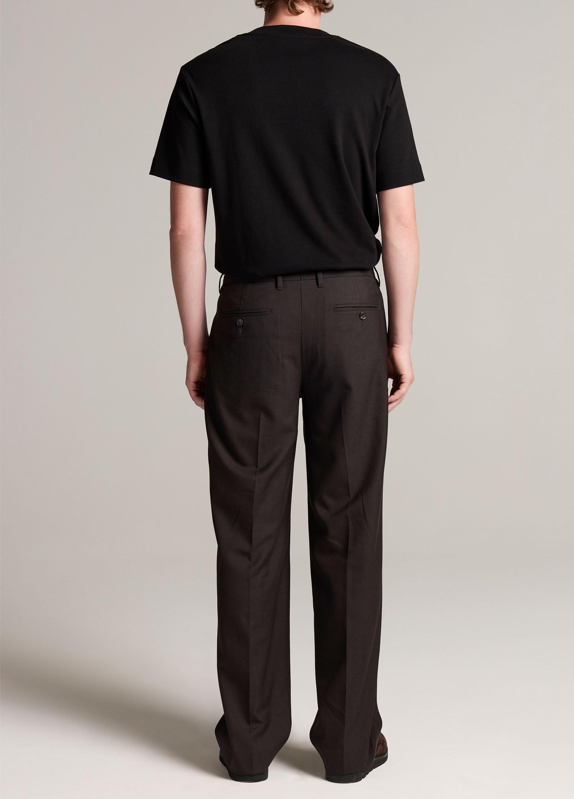 Louie Relaxed Twill Double-Pleated Trouser image number 2