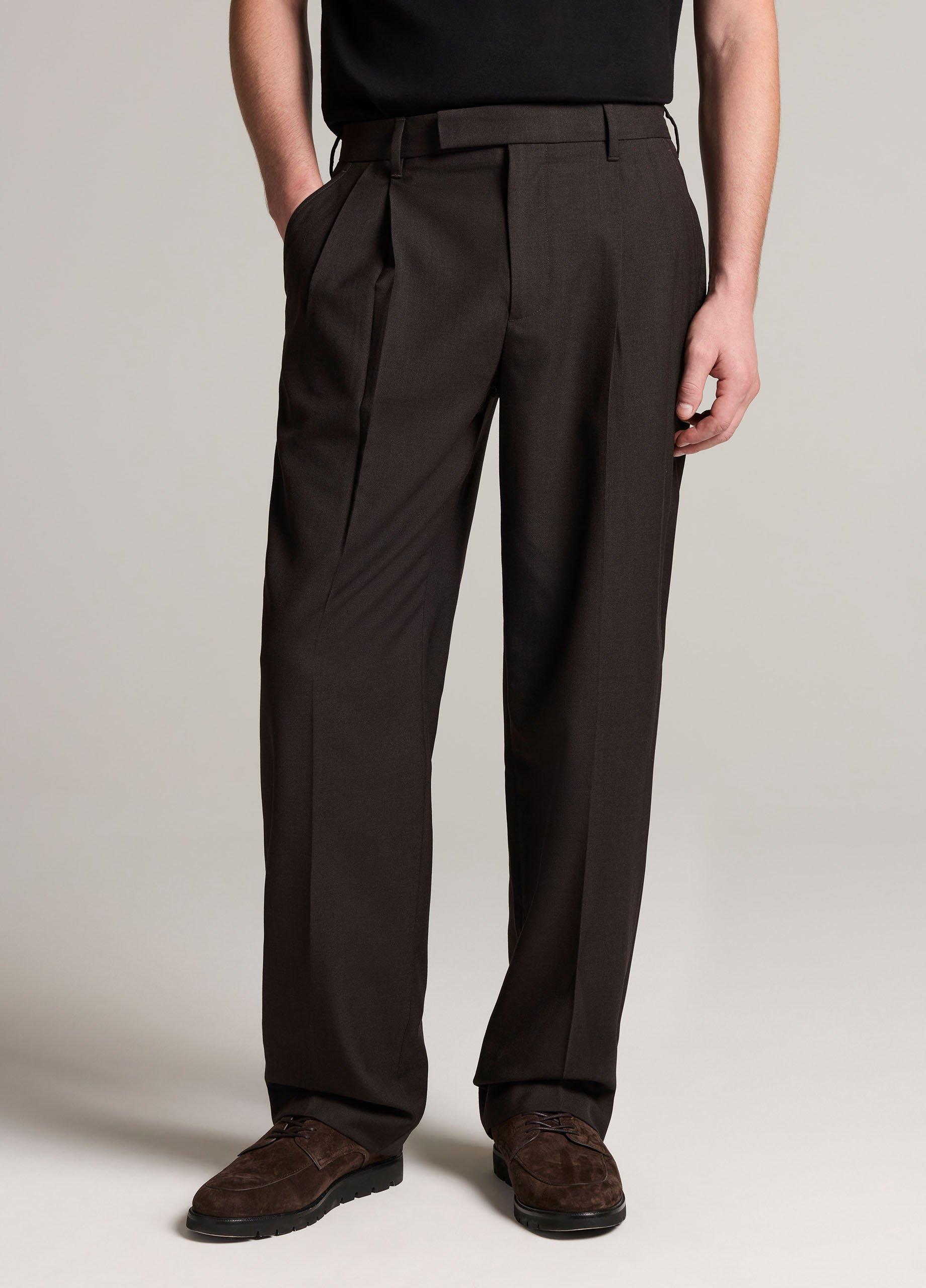 Louie Relaxed Twill Double-Pleated Trouser image number 3